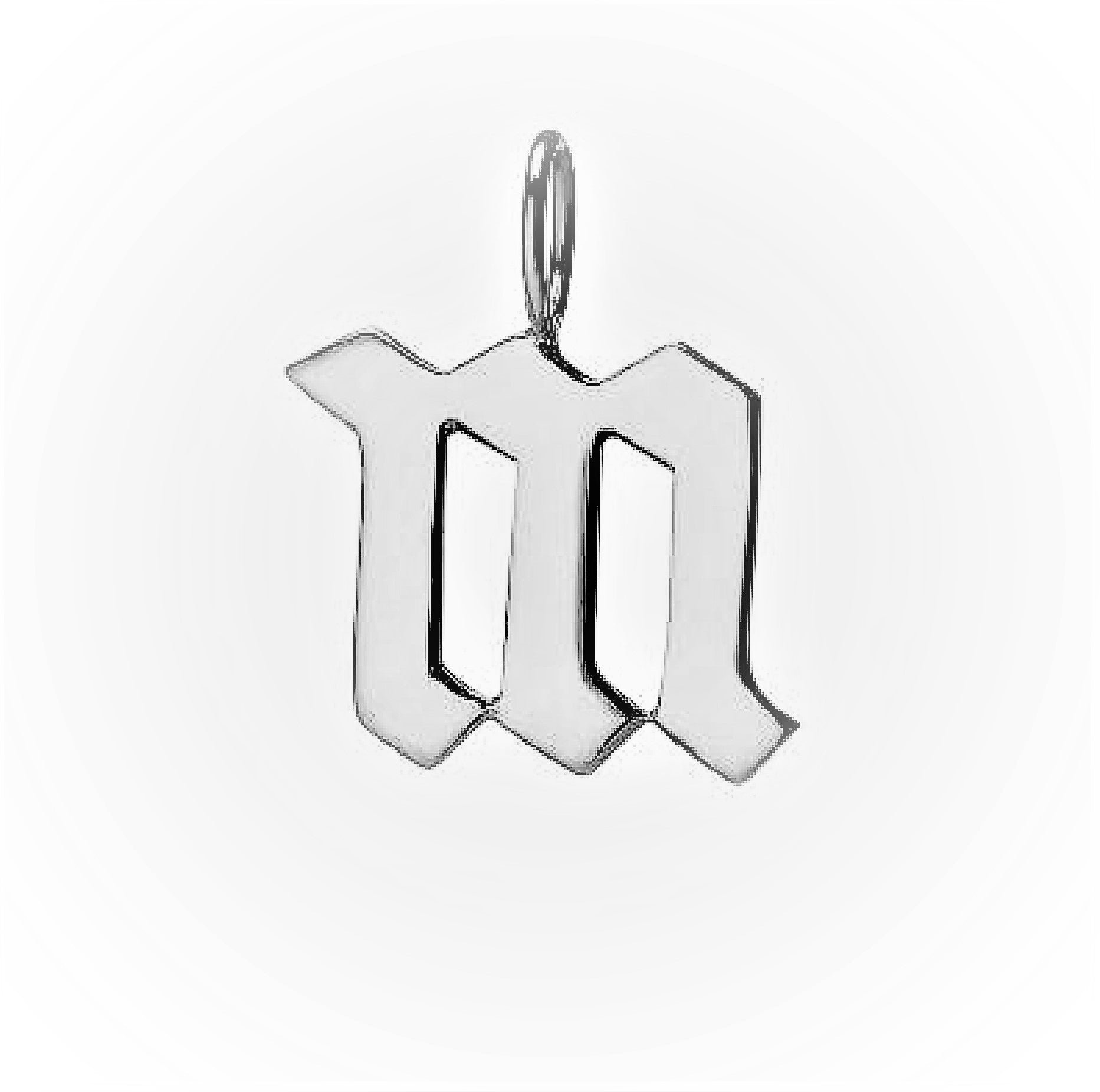 Gold Filled Charm Personalized Gotic Initial Letter Charm Necklace, Custom Old English Font Style, Delicate Initial Necklace For Women Men (Small) | A-213 to A238, A-240 to A-265 - DLUXCA