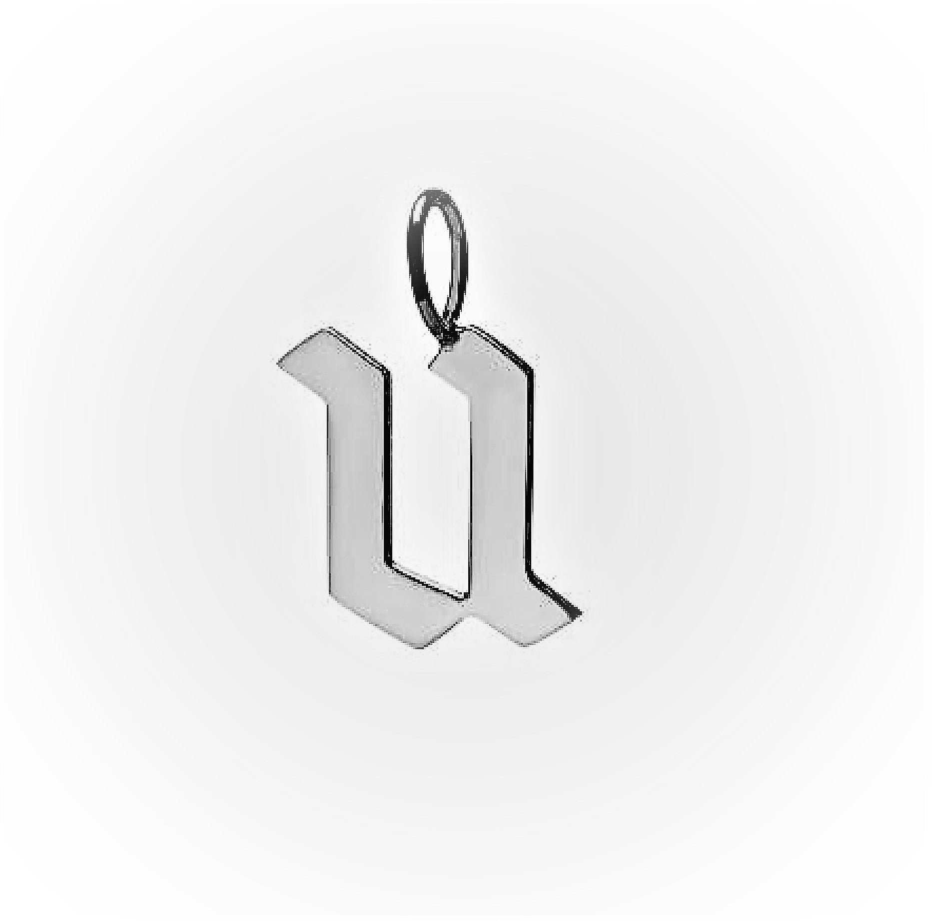 Gold Filled Charm Personalized Gotic Initial Letter Charm Necklace, Custom Old English Font Style, Delicate Initial Necklace For Women Men (Small) | A-213 to A238, A-240 to A-265 - DLUXCA