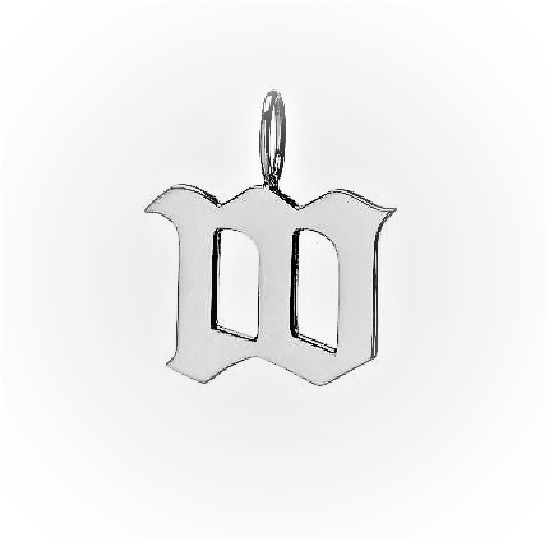 Gold Filled Charm Personalized Gotic Initial Letter Charm Necklace, Custom Old English Font Style, Delicate Initial Necklace For Women Men (Small) | A-213 to A238, A-240 to A-265 - DLUXCA