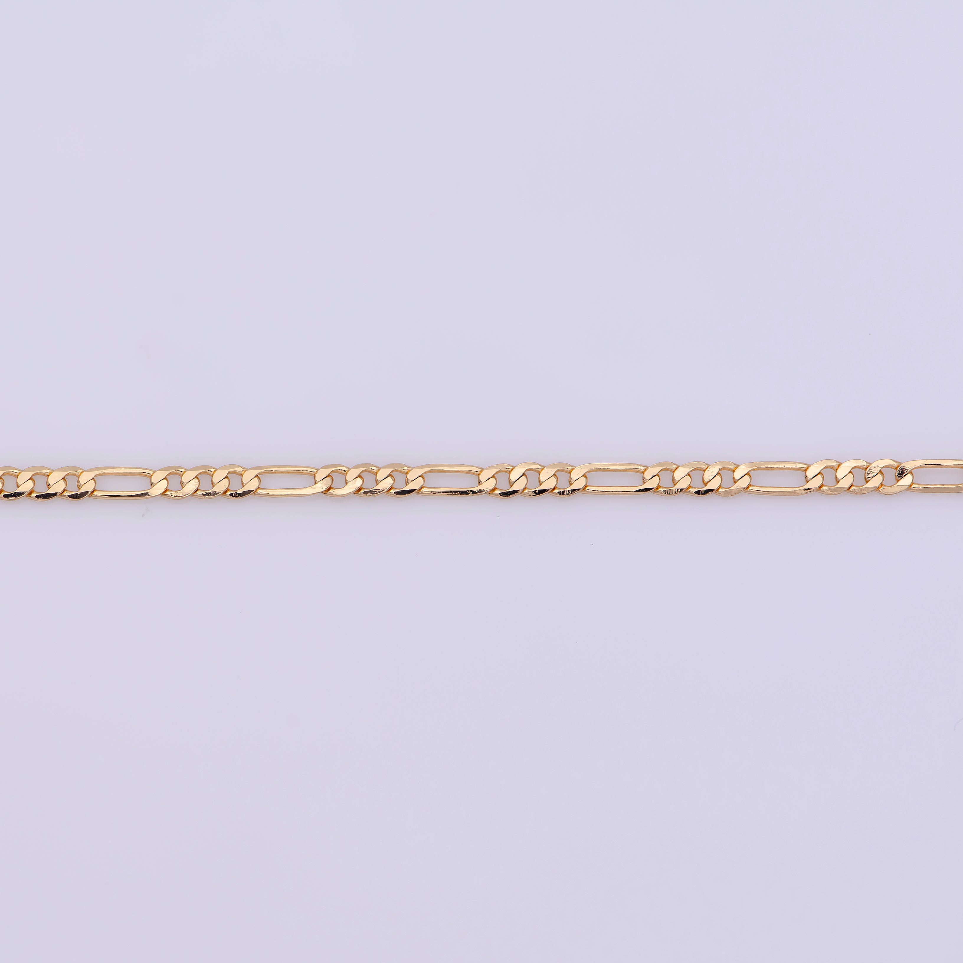 18K Gold Filled Figaro Necklace, 23.5Inch Figaro Finished Chain For Jewelry Necklace Making, Dainty 2mm Figaro Necklace w/Lobster Clasps | CN-388 - DLUXCA