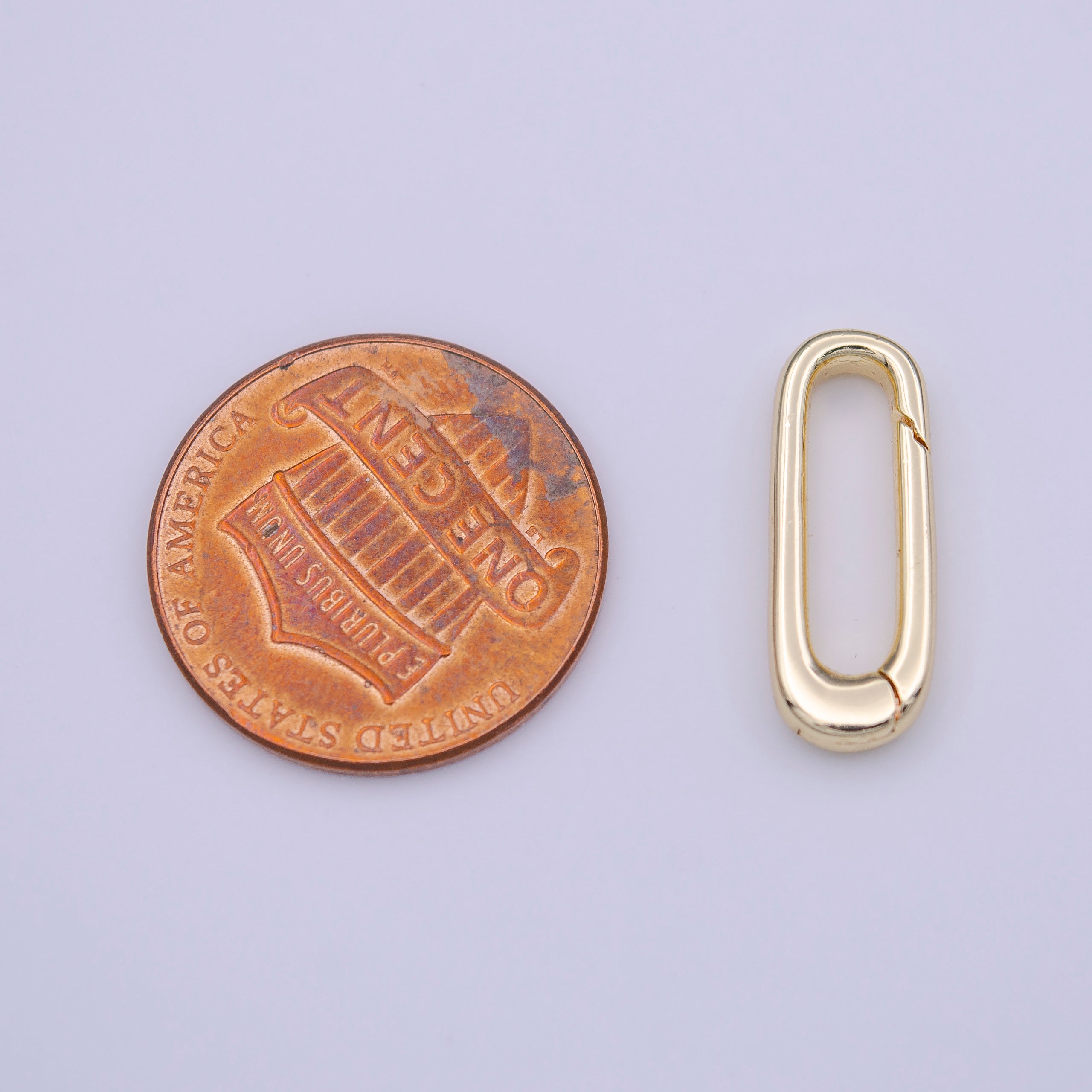 18mm Thin Oblong Oval Jewelry Supply in Gold & Silver | K242, K280 - DLUXCA