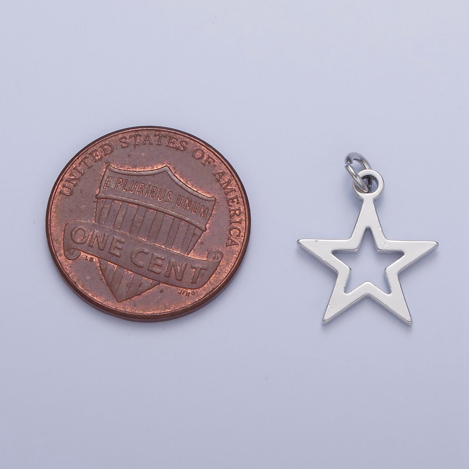 Dainty Gold Flat Star Pendant Open Star Charm for Necklace Bracelet Earring 14K or 24K Gold Filled W-466 - DLUXCA