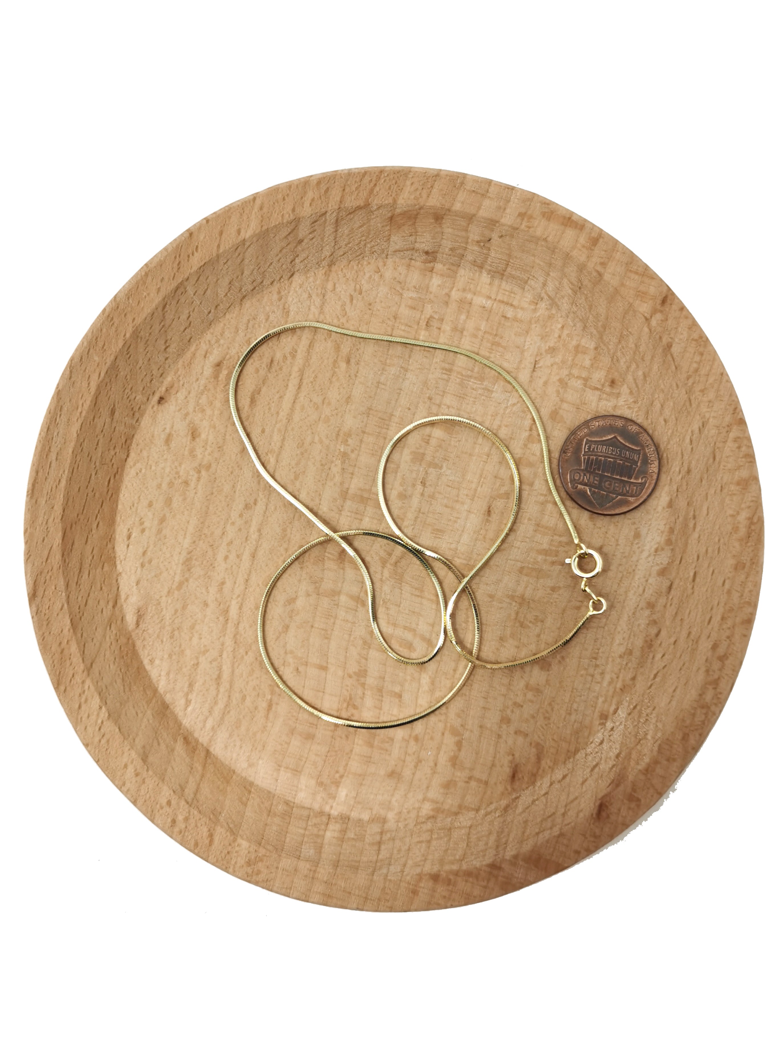 24K Gold Plated Cocoon Necklace, Dainty 0.8mm Cocoon Chain with Spring Ring | CN-561 - DLUXCA