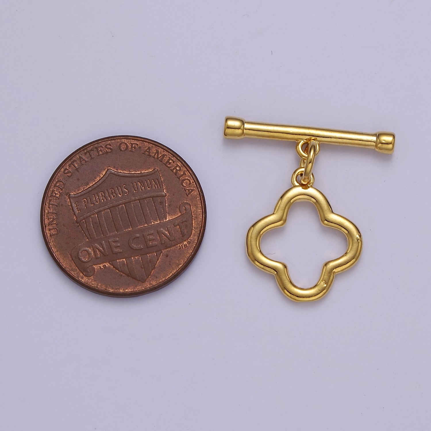 24k Gold Filled Flower Toggle Clasp, Jewelry Clasp OT Clasp Findings L-702 - DLUXCA