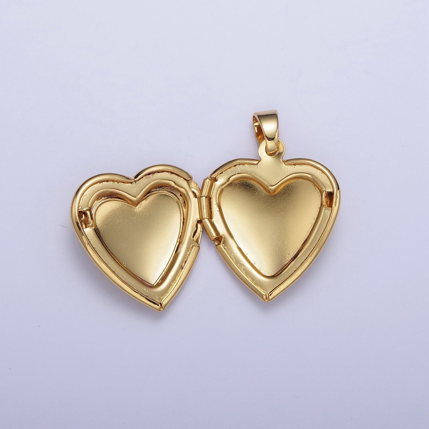 Gold Engraved Decorative Cravings Heart Love Locket Pendant For Valentines Romantic Jewelry | X678 - DLUXCA