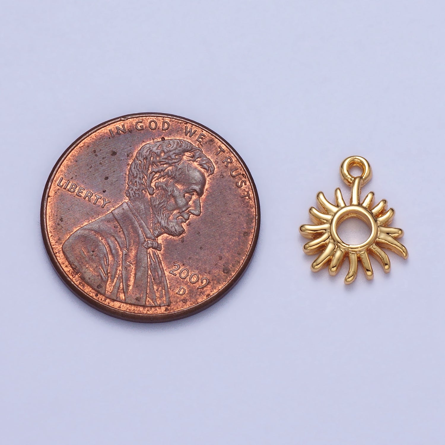 Celestial Shinning Sun Laser Beam Open Add-On Charm in Gold & Silver | AC040 AC041 - DLUXCA