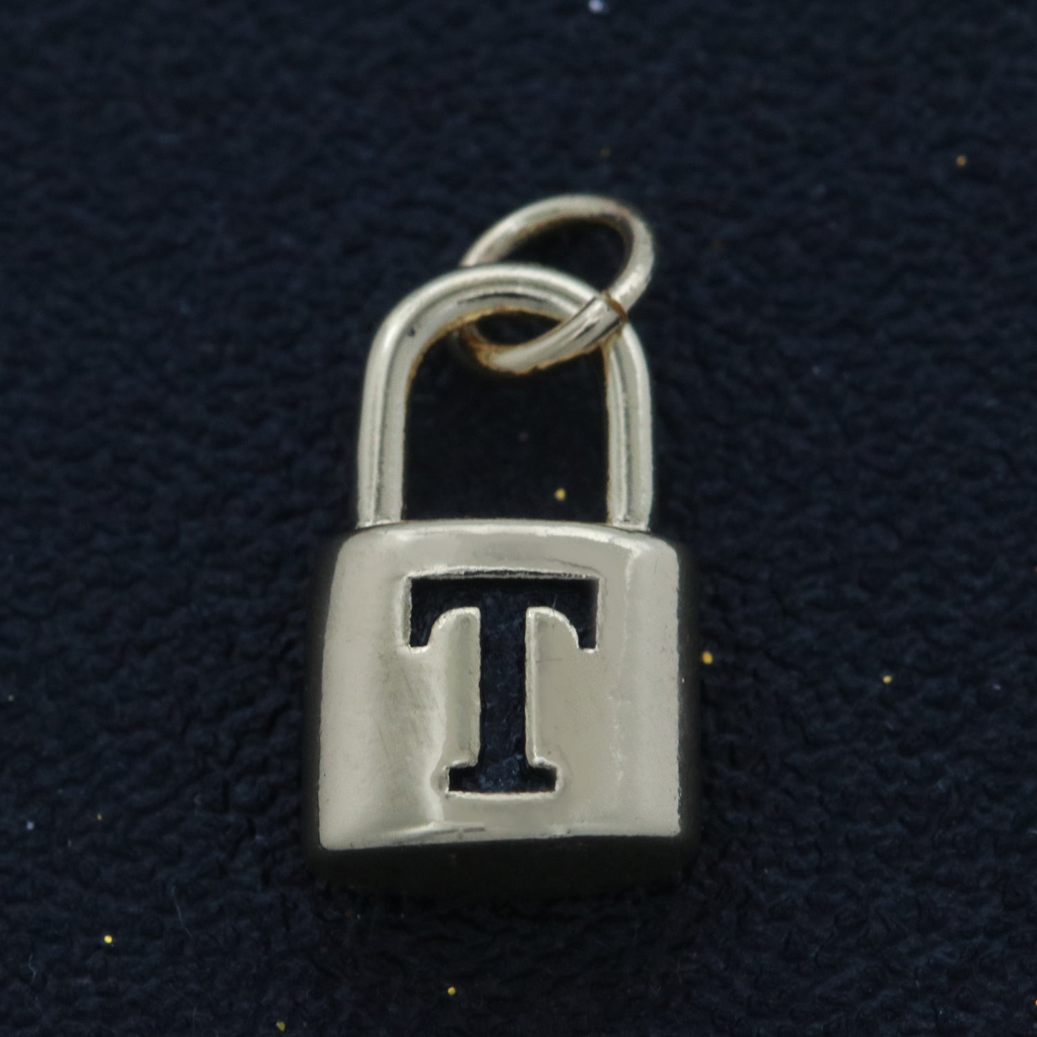 14K Gold Filled Padlock Letter Initial Lock Personalized Charm Pendant | A-822-A-834 - DLUXCA