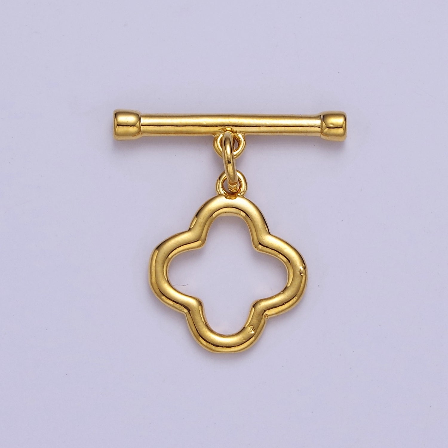 24k Gold Filled Flower Toggle Clasp, Jewelry Clasp OT Clasp Findings L-702 - DLUXCA
