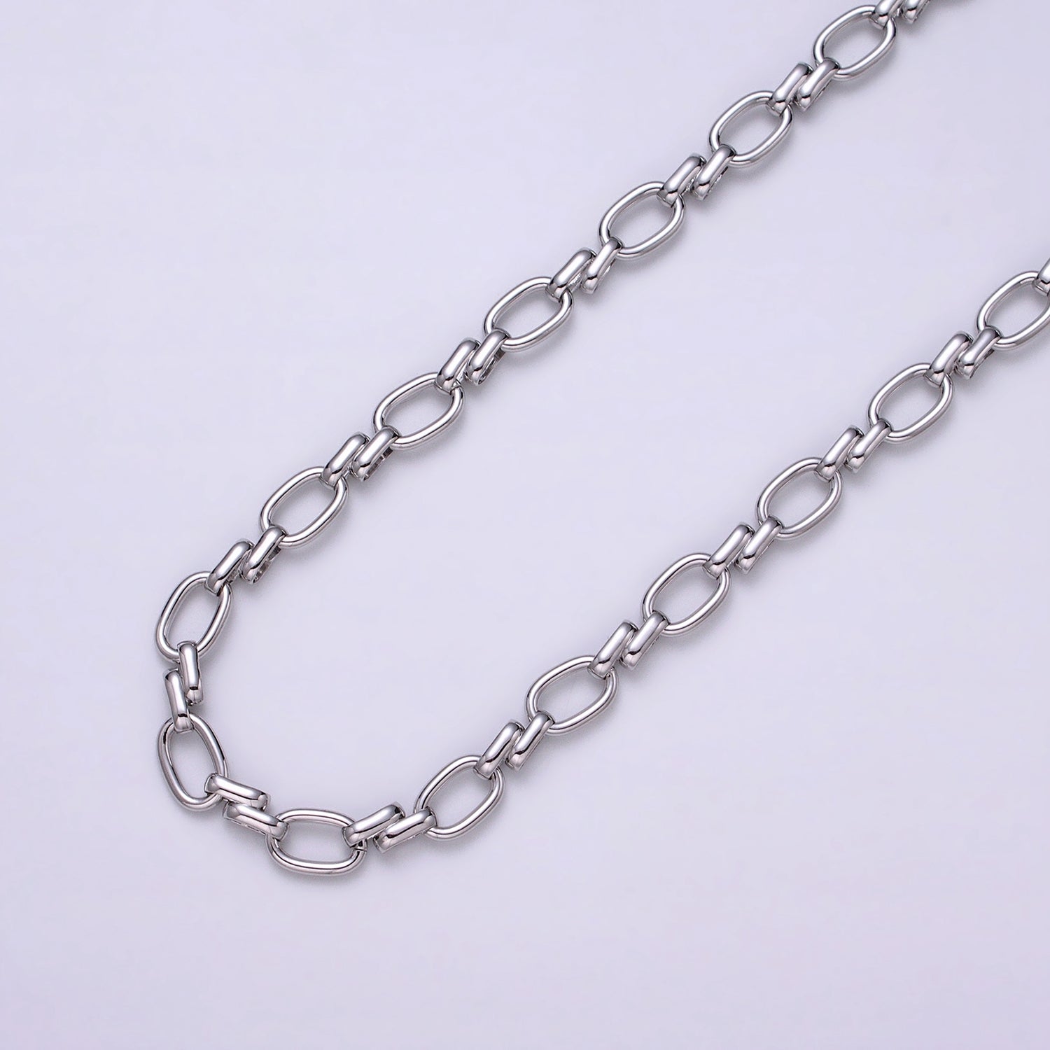 16K Gold Filled Oval Link Chain Chunky Unfinished Chain by Yard for Handmade Supply 6.1mm | Roll-1313 1314 - DLUXCA