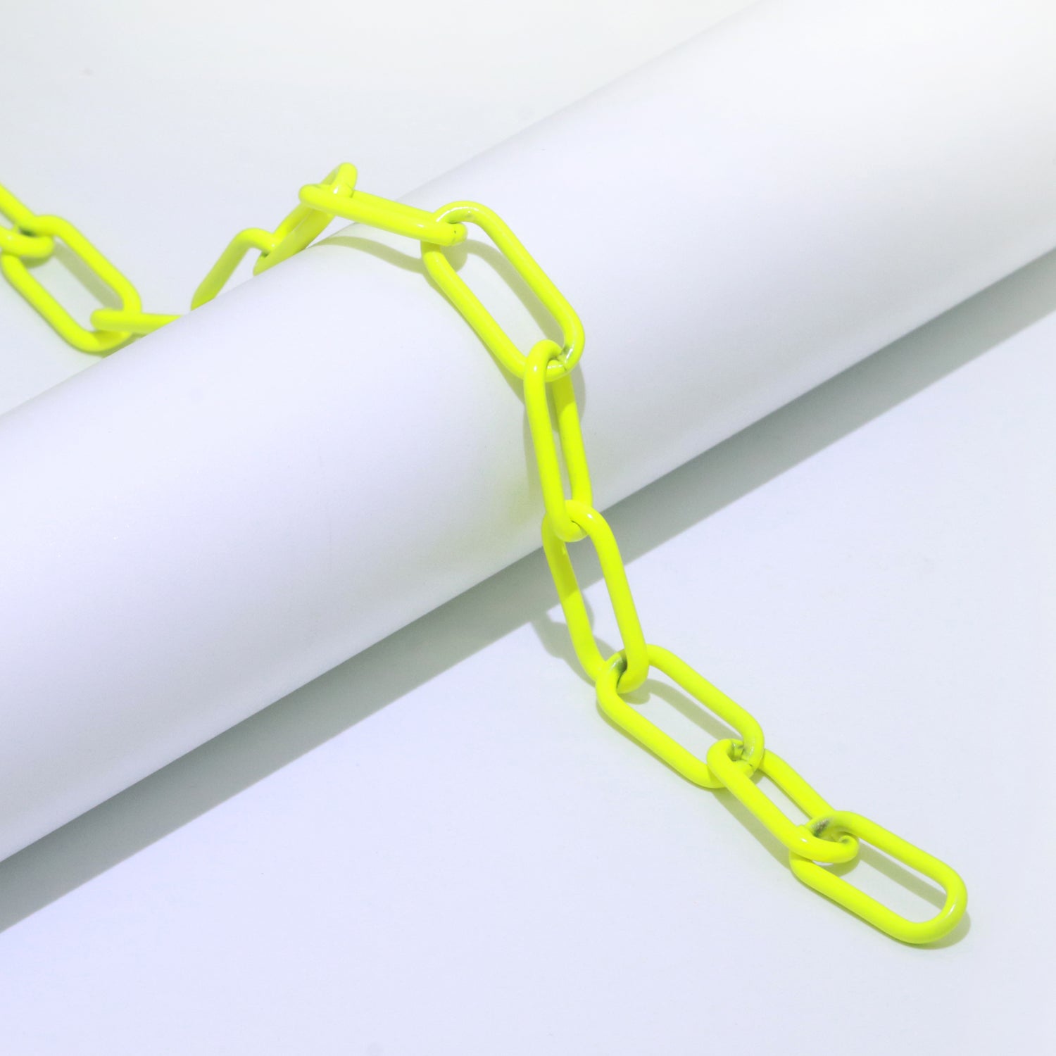 Clearance Pricing BLOWOUT Enamel PAPER CLIP Link Elongated Chain by Yard, Colorful Chain In Green, Hot Pink, Dark Green, Lavender, Black For Jewelry Making | ROLL-528, ROLL-530, ROLL-531, ROLL-532, ROLL-533 - DLUXCA