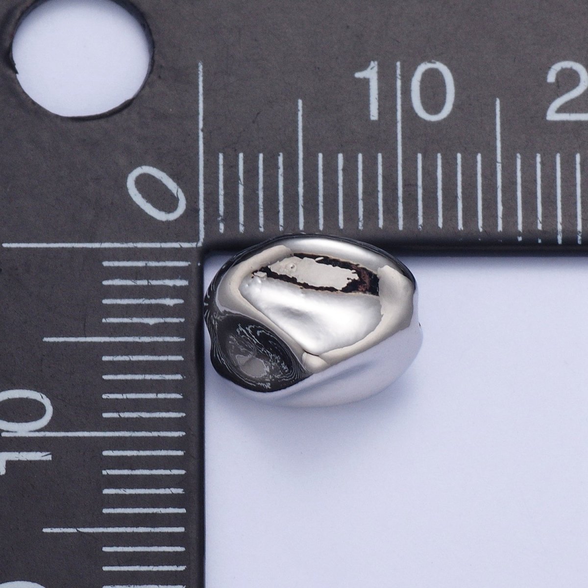 Abstract 10.7mmx9.2mm Gold & Silver Geometric Spacer Bead Supply For Jewelry Bracelet Making | W-928 W-929 - DLUXCA