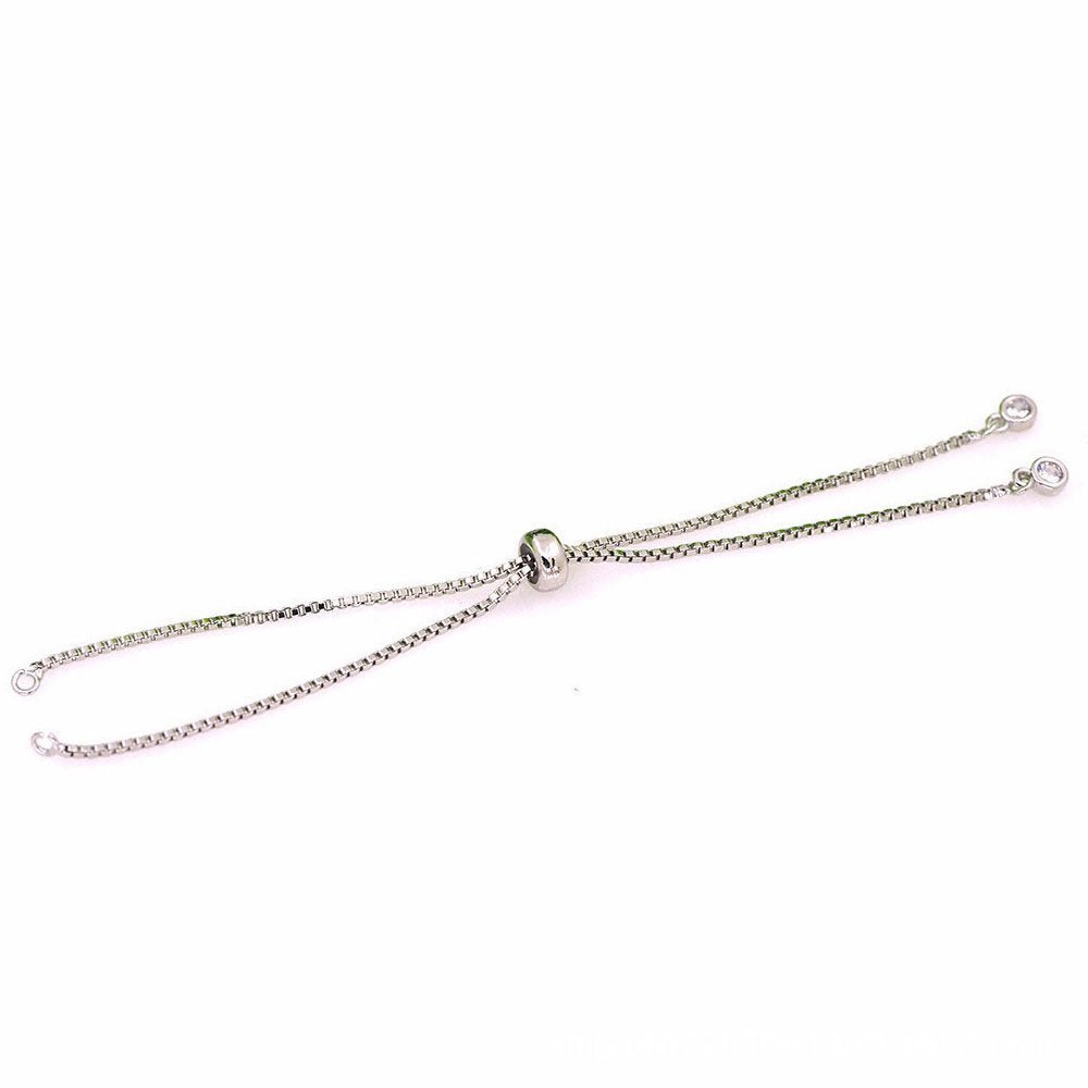 Adjustable Gold Filled bracelet Half semi finished with rubber stopper bolo bracelets Tennis bracelet Box Chain Wholesale K-504 K-505 K-511 K-512 - DLUXCA