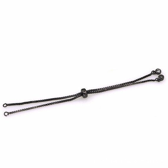 Adjustable Gold Filled bracelet Half semi finished with rubber stopper bolo bracelets Tennis bracelet Box Chain Wholesale K-504 K-505 K-511 K-512 - DLUXCA