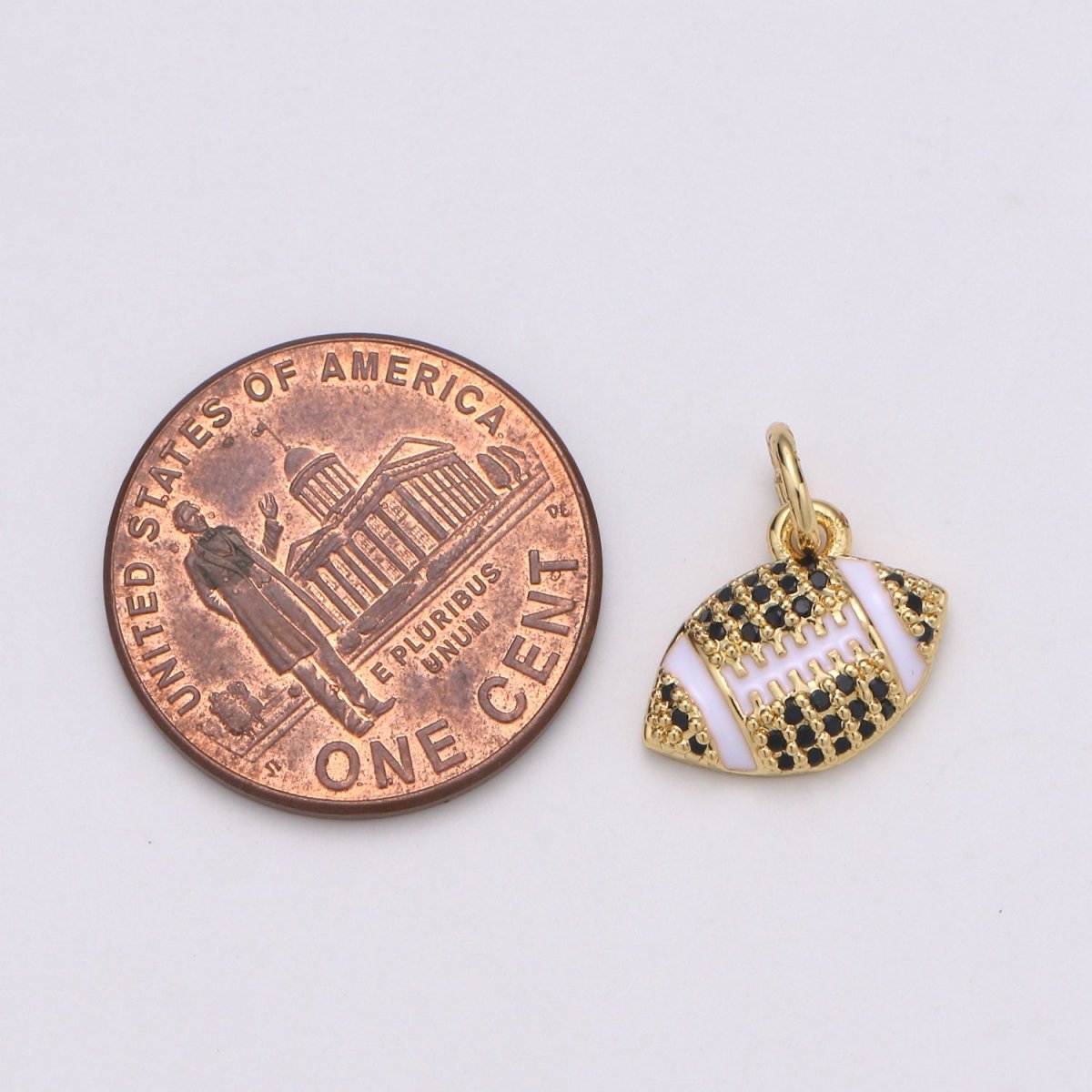 American Football Gold Filled Charm D731-D-732 - DLUXCA