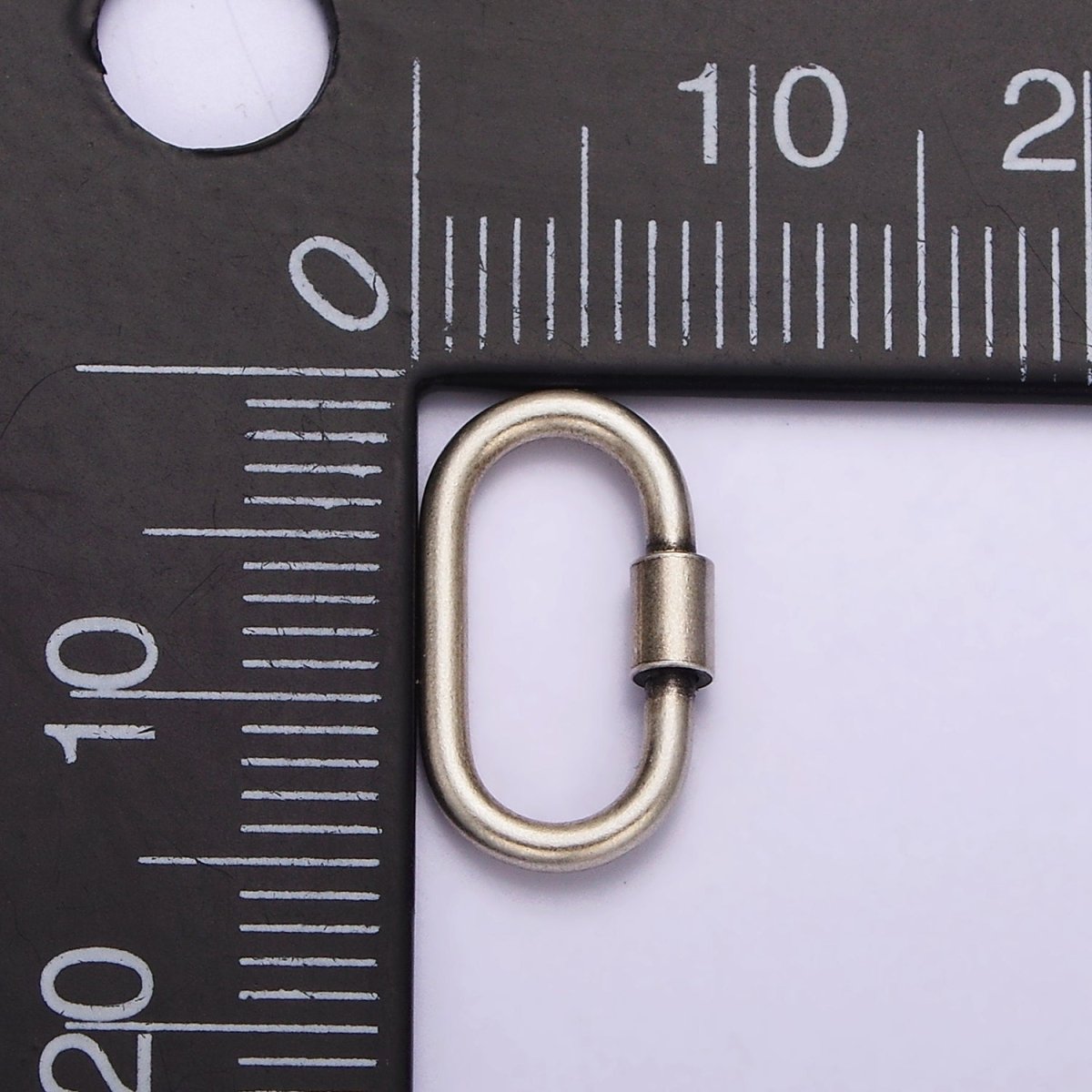 Antique Silver Carabiner s925 Sterling Silver Dainty Screw Lock Clasp for Jewelry Making SL-299 - DLUXCA