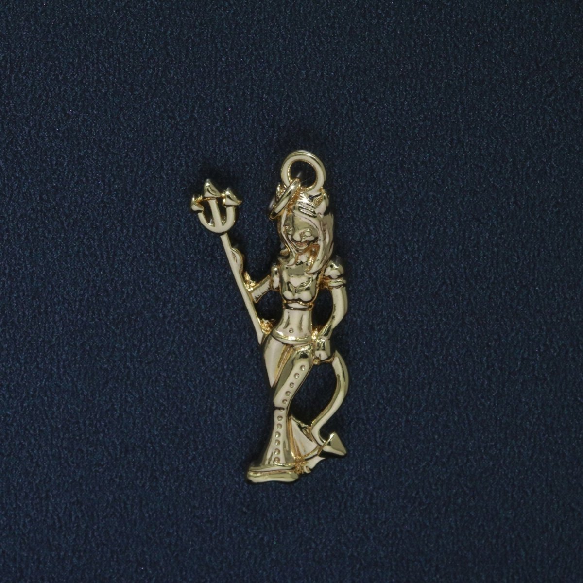 Bad Girl Charm Sexy Charm Devil Girl with Trident for Bracelet Necklace Earring Component E-877 - DLUXCA