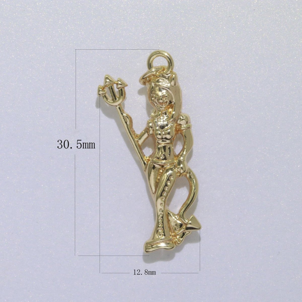 Bad Girl Charm Sexy Charm Devil Girl with Trident for Bracelet Necklace Earring Component E-877 - DLUXCA