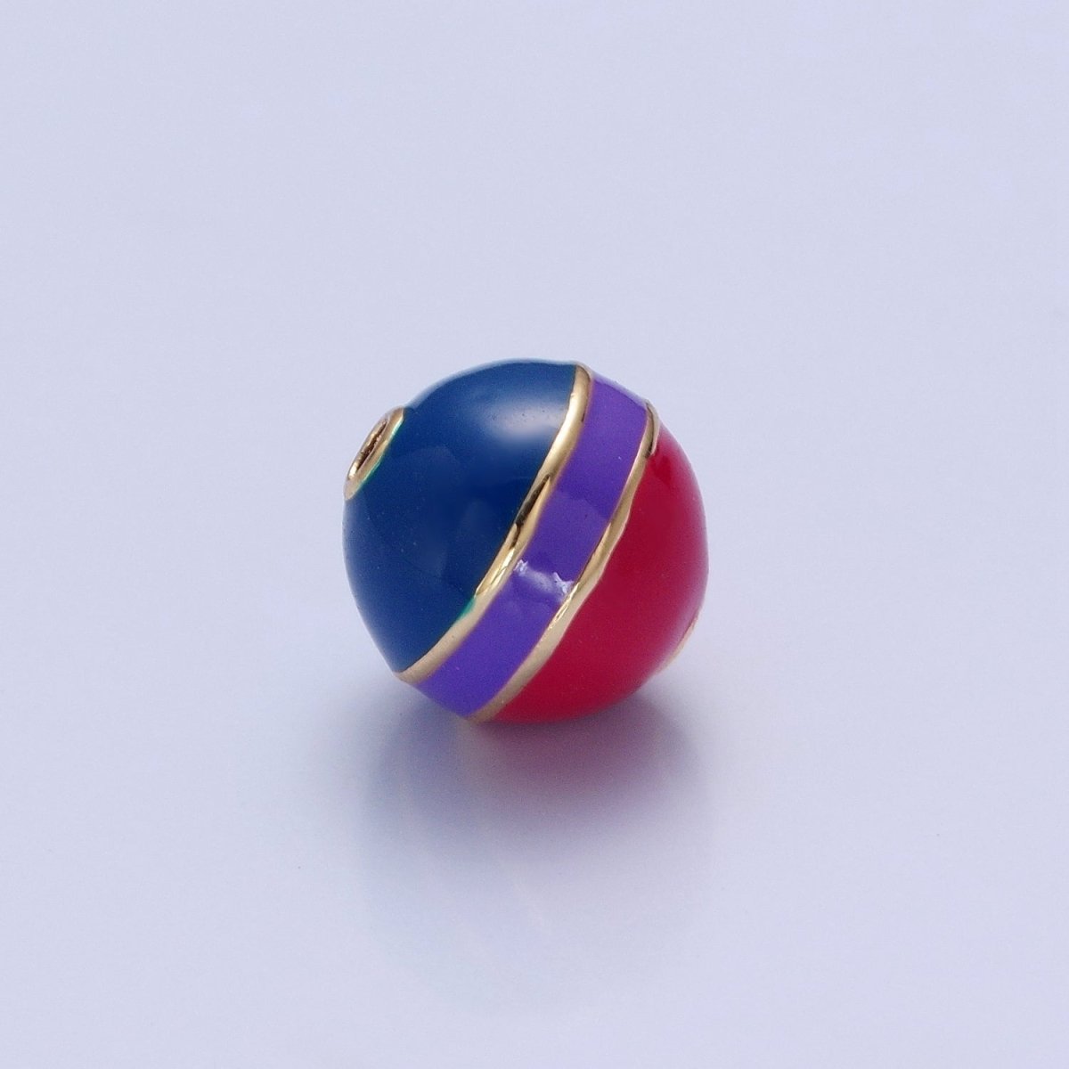 Ball Pride Flag Bead LGBTQ Pendant 14k Gold Filled 10mm Round Bead Trans Gay Pansexual Nonbinary Non Binary Bisexual Asexual B-342 B-428 B-434 B-440 B-441 - DLUXCA