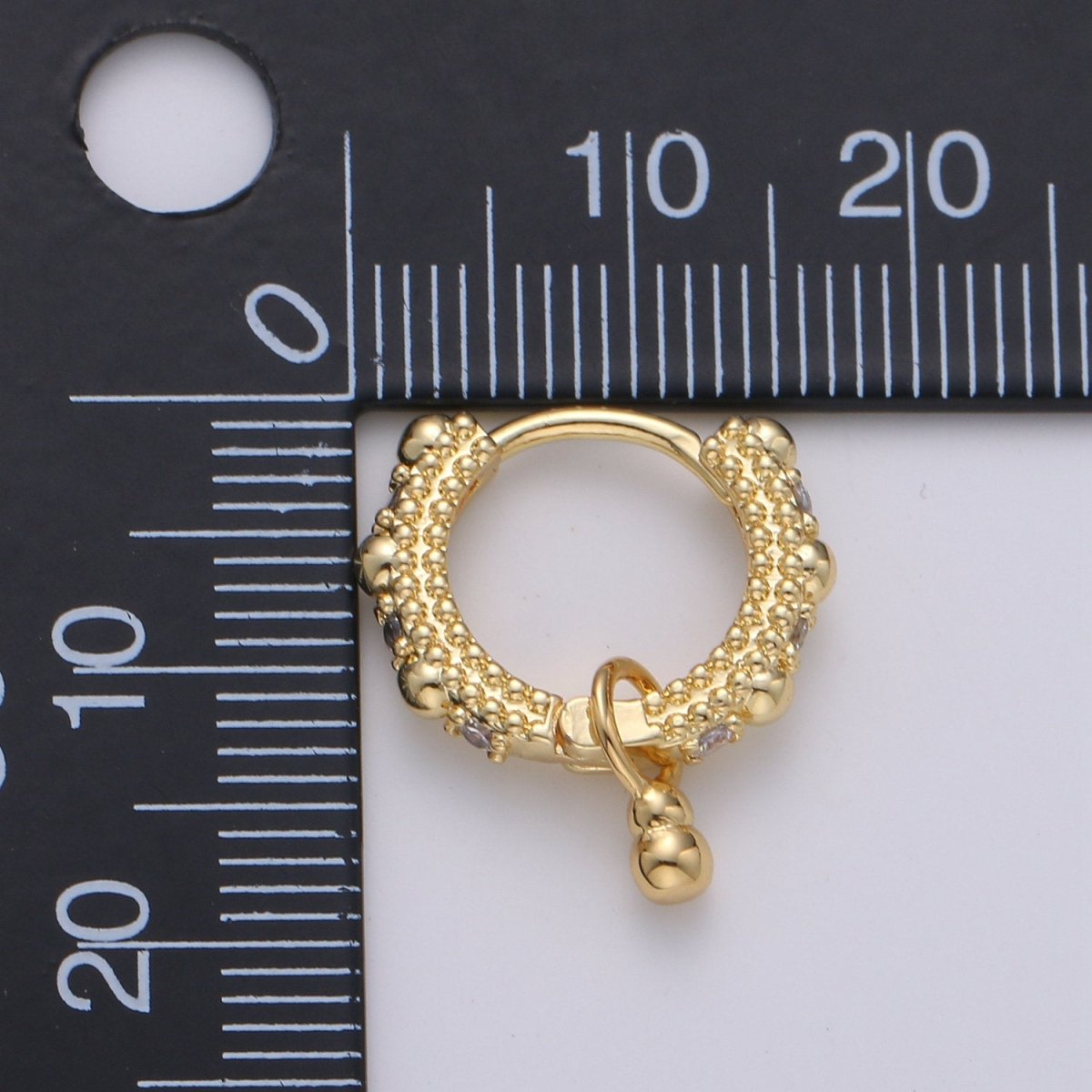 Beaded Hoop Earrings, Ball Hoop Earrings, Small Gold Hoop Earrings, Minimalist Huggie Hoop Earrings, Boho Hoop Earrings, Gold Huggie Earring Q-219 Q-220 - DLUXCA