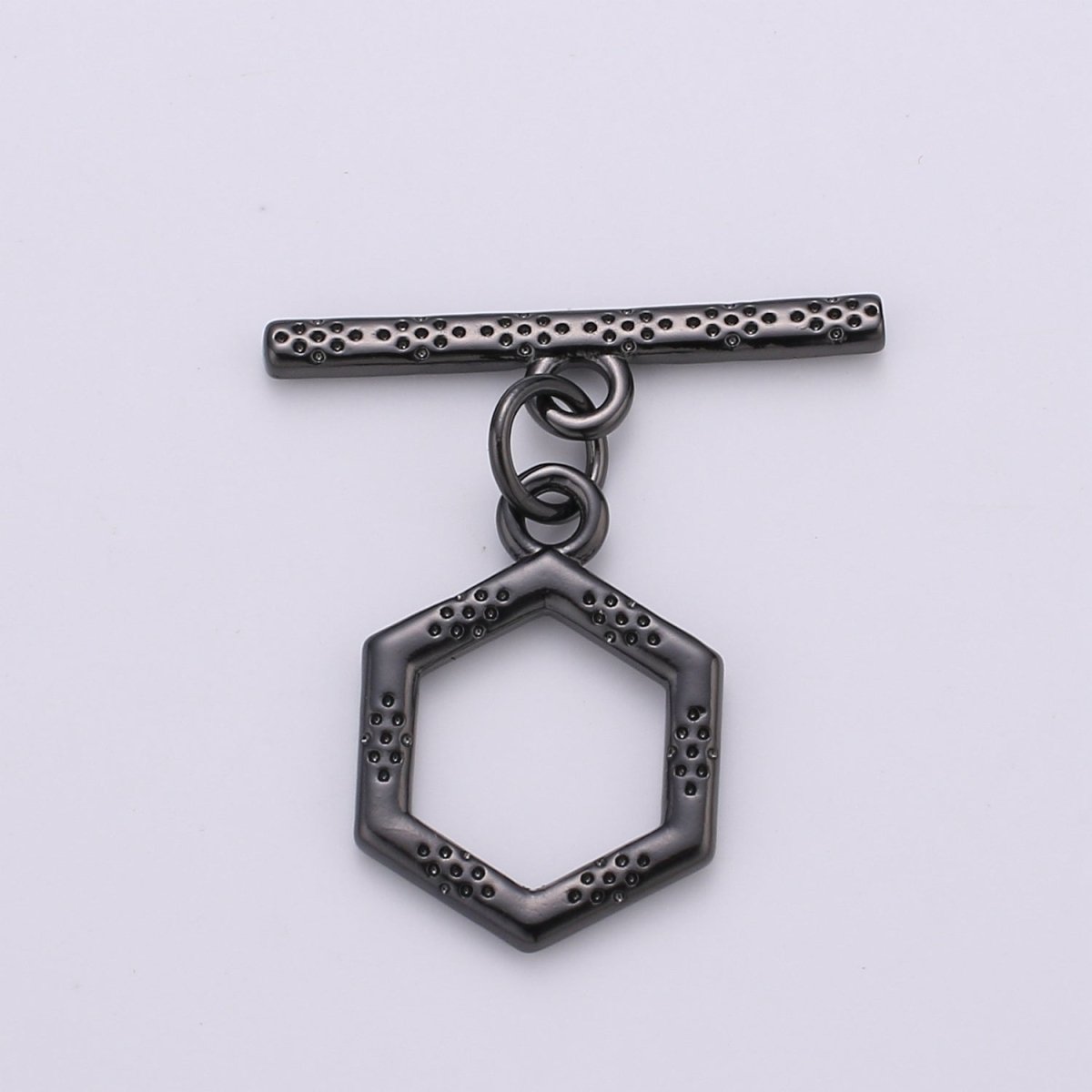 Bee hive Toggle Clasp, 24K Gold Filled Toggle Clasps - Unique OT Clasp Hexagon Geometric Clasp for geometric Jewelry Supply L-090 L-093 L-094 L-095 - DLUXCA