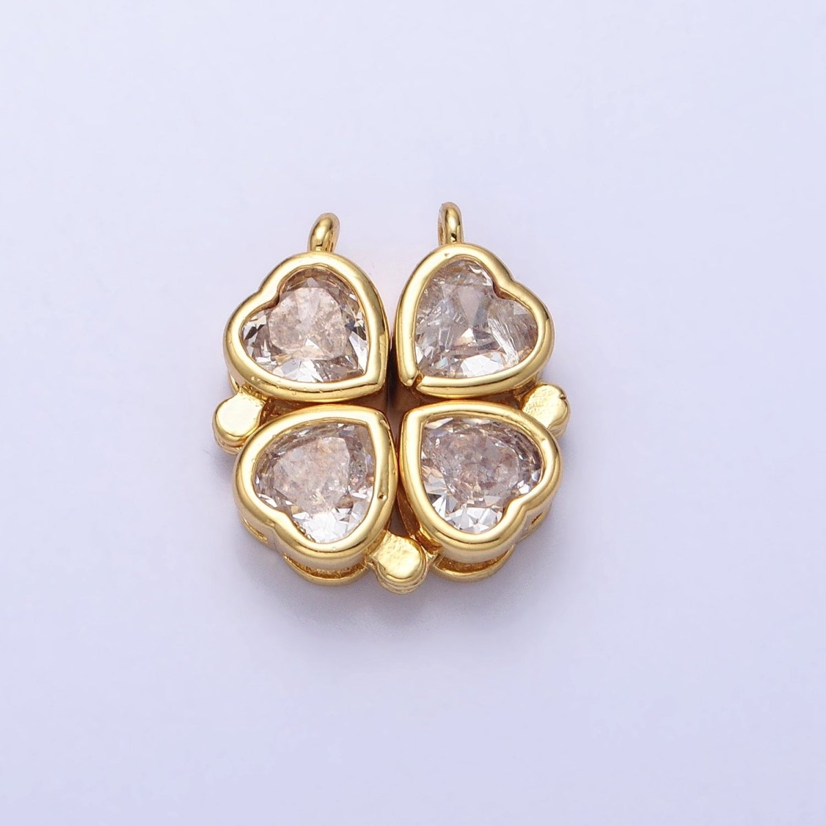 Bendable Gold Heart Connector, CZ Micro Pave Silver Love Bezel Cut Link Connector Bracelet Necklace Jewelry Making AA915 AA916 - DLUXCA