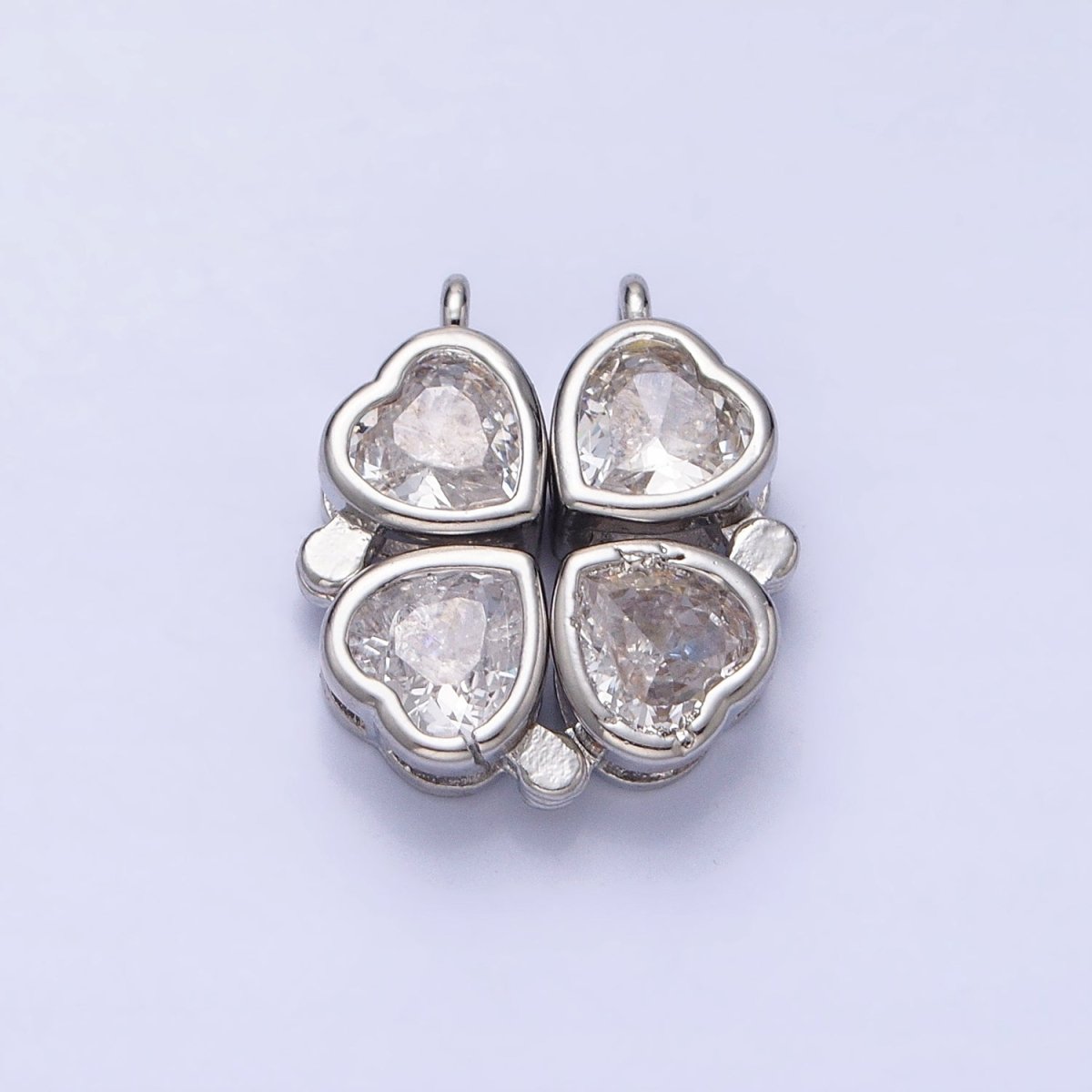 Bendable Gold Heart Connector, CZ Micro Pave Silver Love Bezel Cut Link Connector Bracelet Necklace Jewelry Making AA915 AA916 - DLUXCA