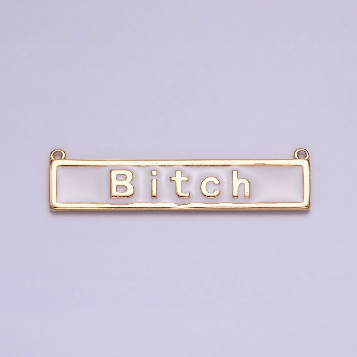 Bitch Word Charm Connectors Pendants in Gold Silver For Funny Novelty Necklace Component AA931 AA932 AA933 AA934 - DLUXCA