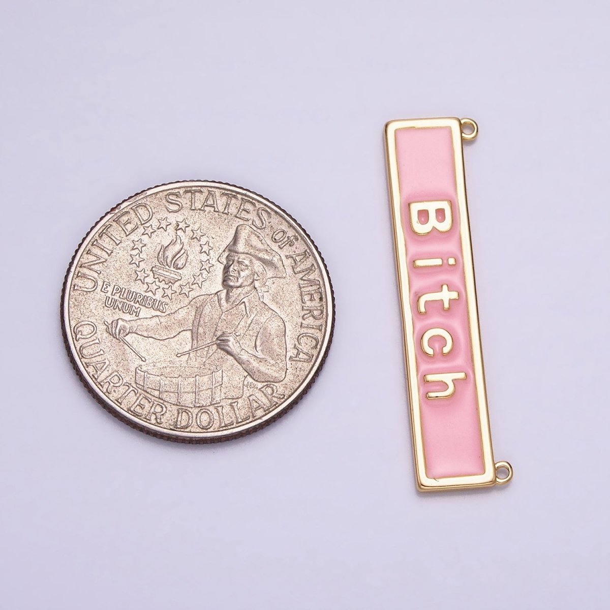 Bitch Word Charm Connectors Pendants in Gold Silver For Funny Novelty Necklace Component AA931 AA932 AA933 AA934 - DLUXCA