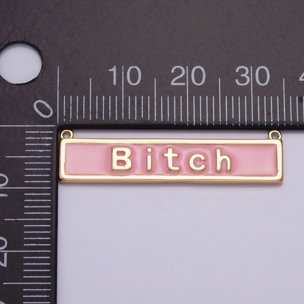 Bitch Word Charm Connectors Pendants in Gold Silver For Funny Novelty Necklace Component AA931 AA932 AA933 AA934 - DLUXCA