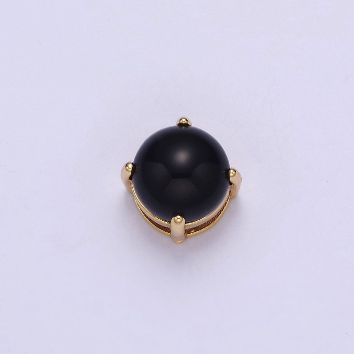 Black Round Ball Bead For Bracelet Necklace Spacer B-227 - DLUXCA