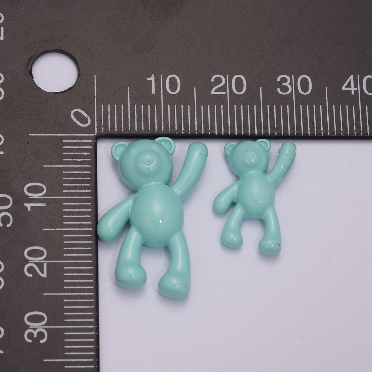 Blue Teddy Bear Charm Dangle Pendant Hold My Hand Bear Hug Charm for Necklace Bracelet Earring Supply M-893 M-894 - DLUXCA