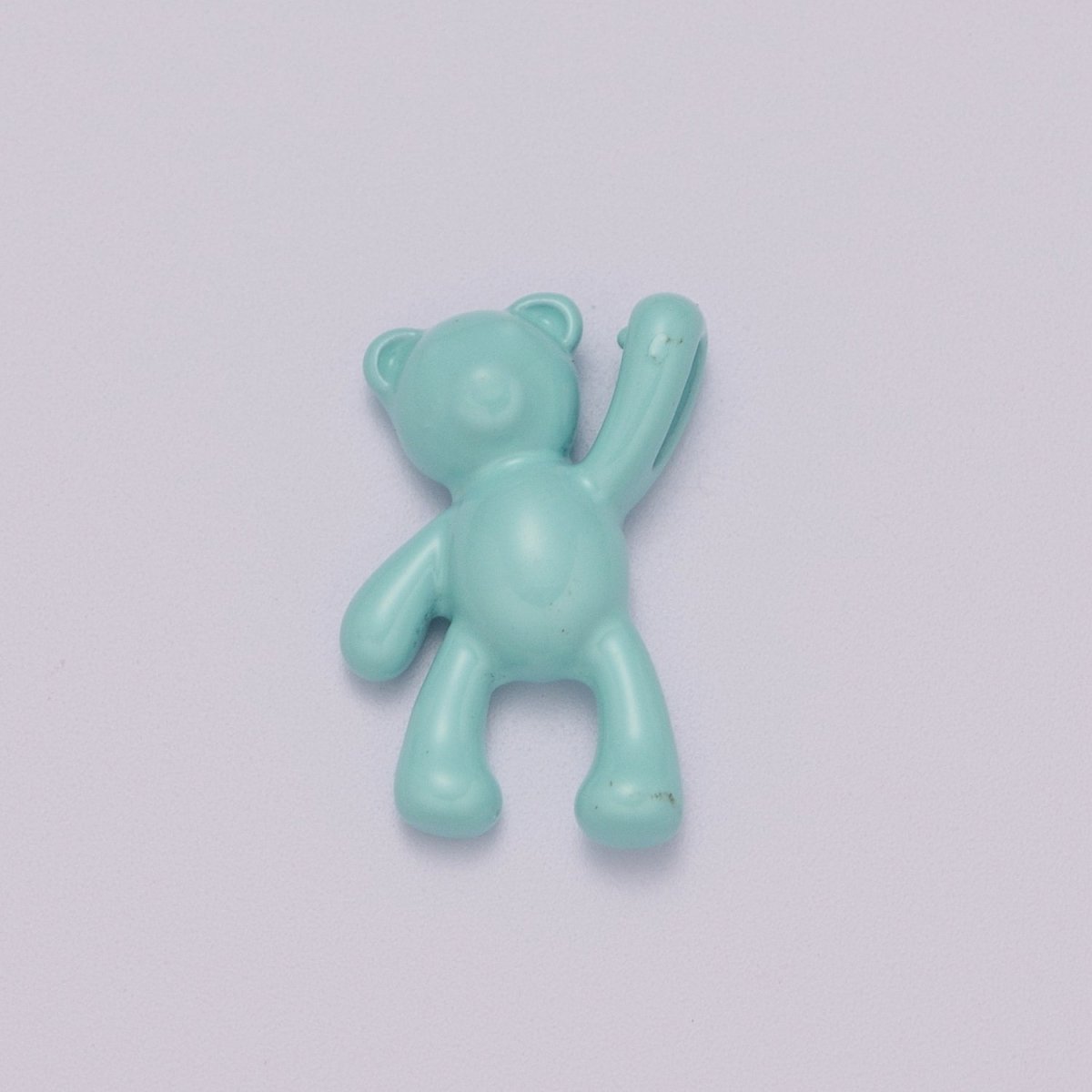 Blue Teddy Bear Charm Dangle Pendant Hold My Hand Bear Hug Charm for Necklace Bracelet Earring Supply M-893 M-894 - DLUXCA