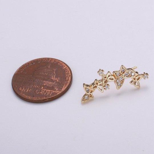 Butterfly ear climber, butterfly earrings, ear climber gold, ear crawler, dainty earrings, minimalist earrings, gold earrings P-002 - DLUXCA
