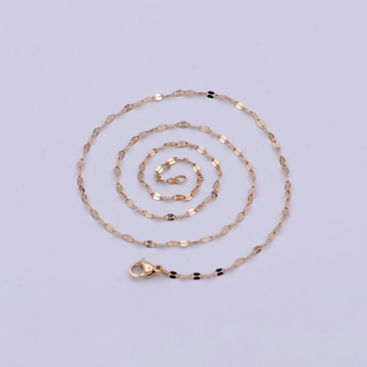 Cable Chain 18k Gold Plated Chain Necklace, Stacked Layer Gold Chain Necklace for Woman | WA-766 Clearance Pricing - DLUXCA