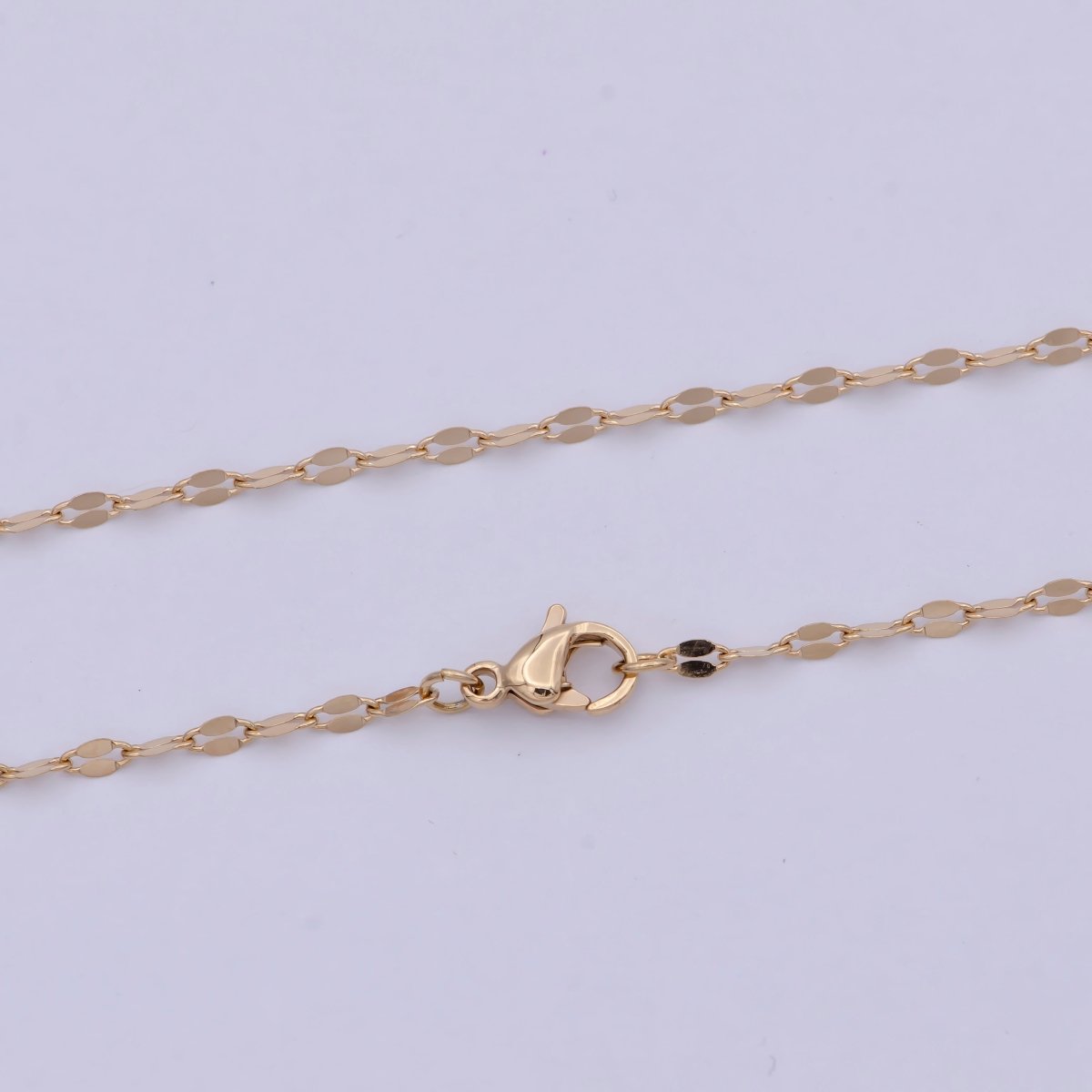 Cable Chain 18k Gold Plated Chain Necklace, Stacked Layer Gold Chain Necklace for Woman | WA-766 Clearance Pricing - DLUXCA