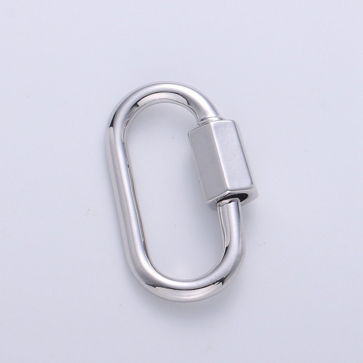 Carabiner Screw Clasp, Screw Clasp Oval , Interlocking Oval Clasp, Oval Shaped Clasps, Gold, Silver For Bracelet Necklace K-263 K-707 - DLUXCA