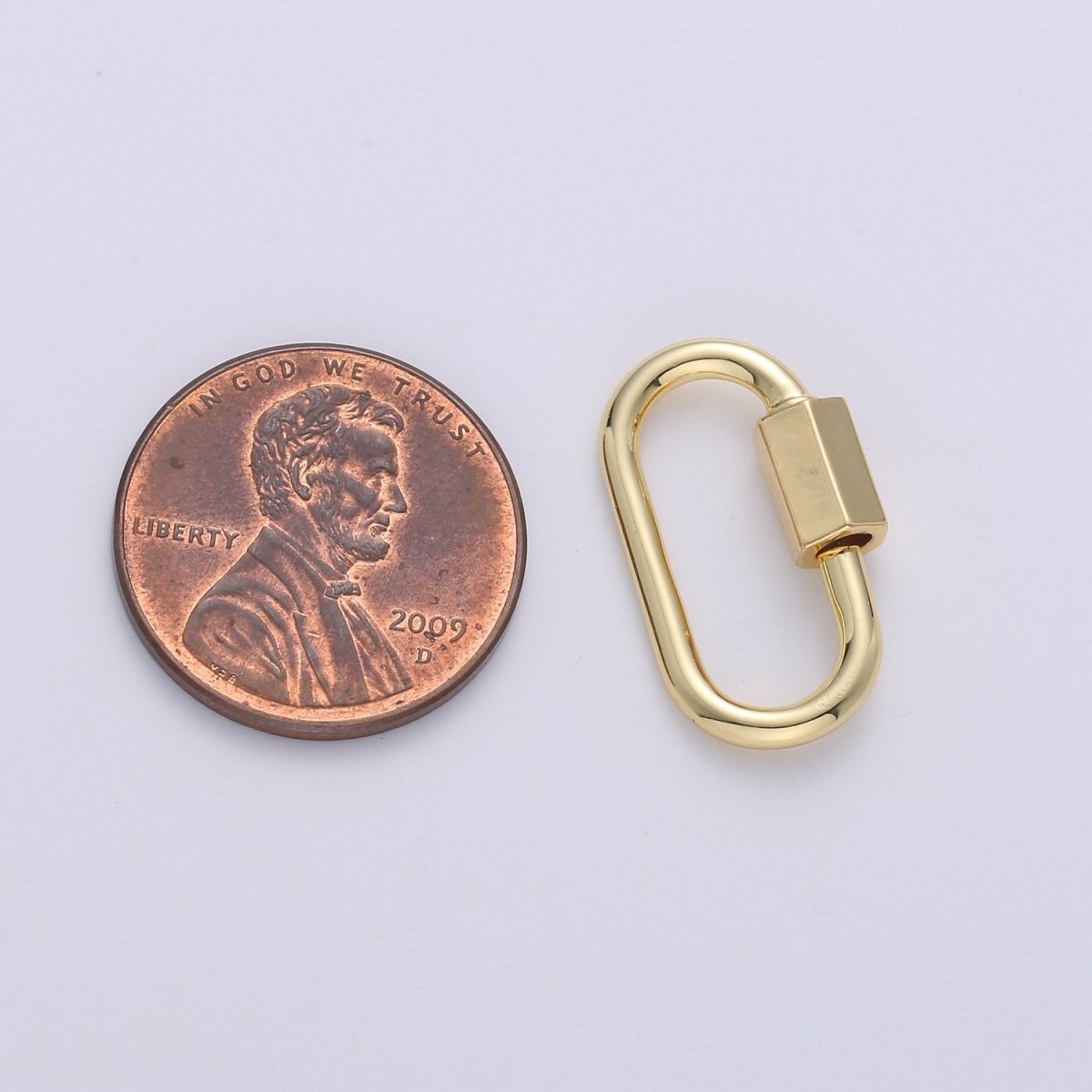 Carabiner Screw Clasp, Screw Clasp Oval , Interlocking Oval Clasp, Oval Shaped Clasps, Gold, Silver For Bracelet Necklace K-263 K-707 - DLUXCA