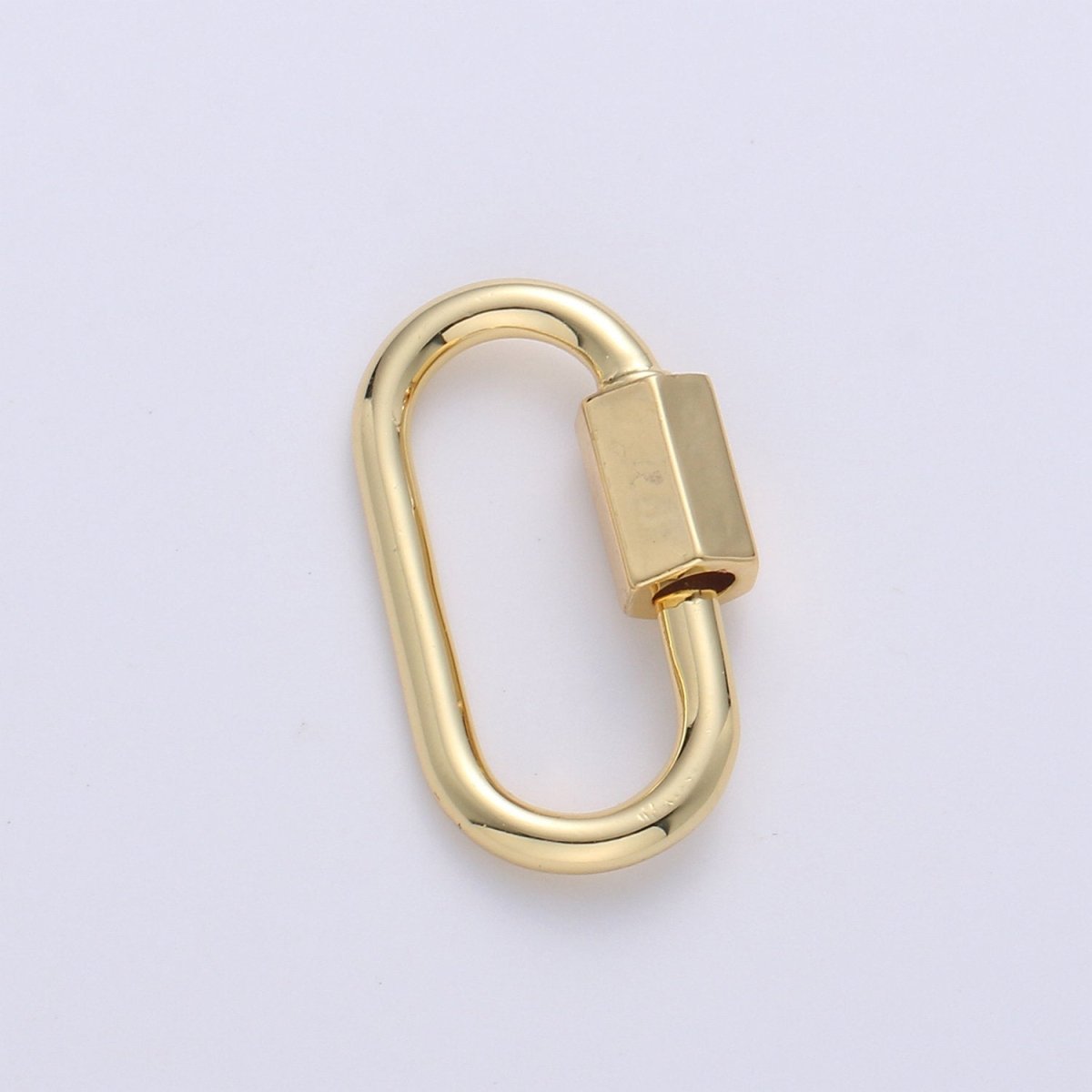Carabiner Screw Clasp, Screw Clasp Oval , Interlocking Oval Clasp, Oval Shaped Clasps, Gold, Silver For Bracelet Necklace K-263 K-707 - DLUXCA