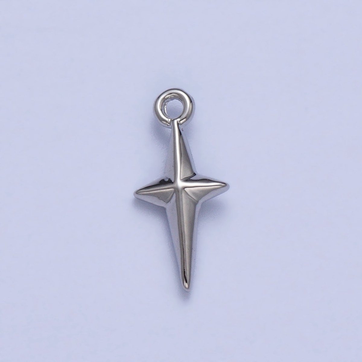 Celestial North Star 14mm Long Puffed Add-On Charm in Gold & Silver | AC046 AC047 - DLUXCA