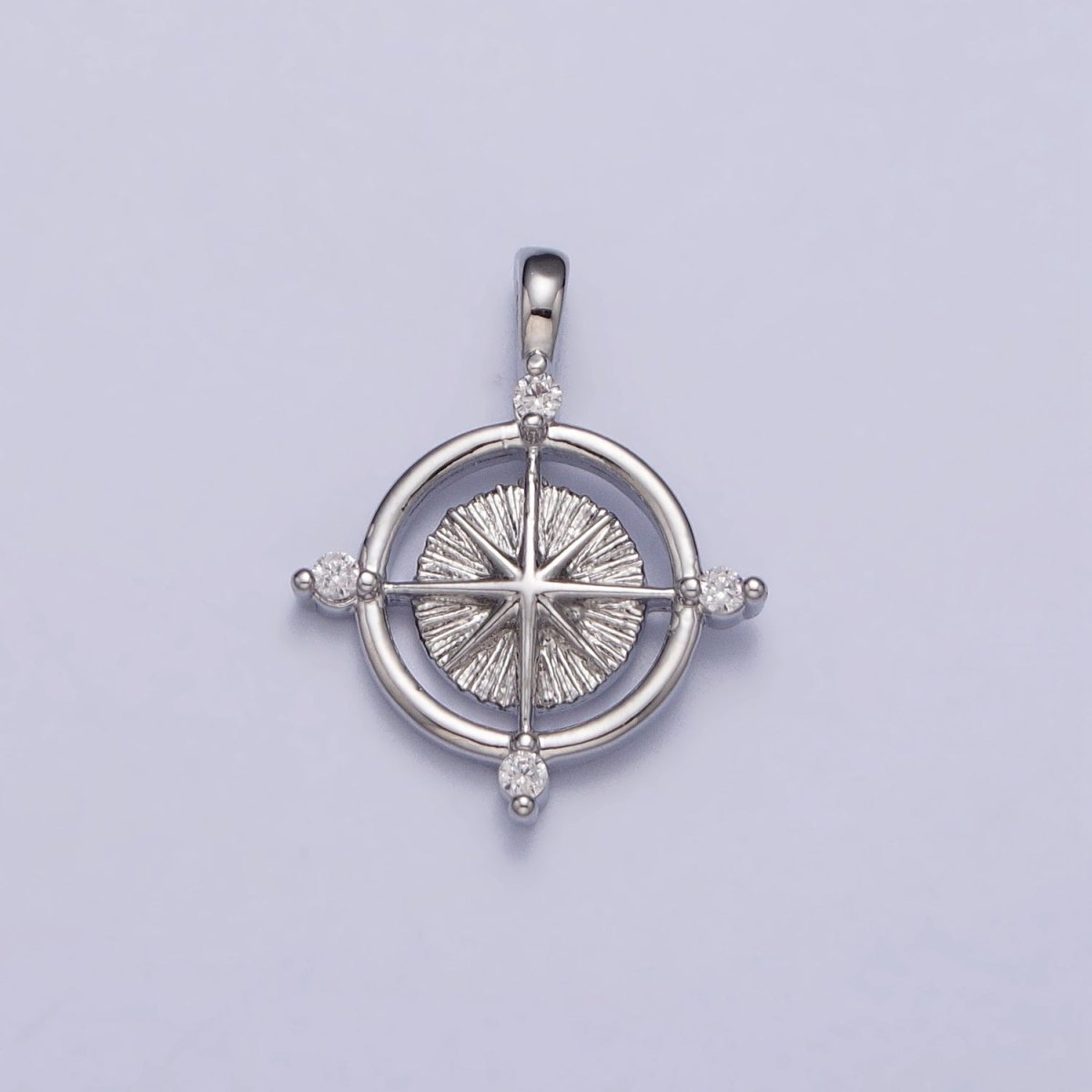 Celestial Northern Star Compass Clear CZ Add-On Charm in Gold & Silver | AC-127 AC-128 - DLUXCA