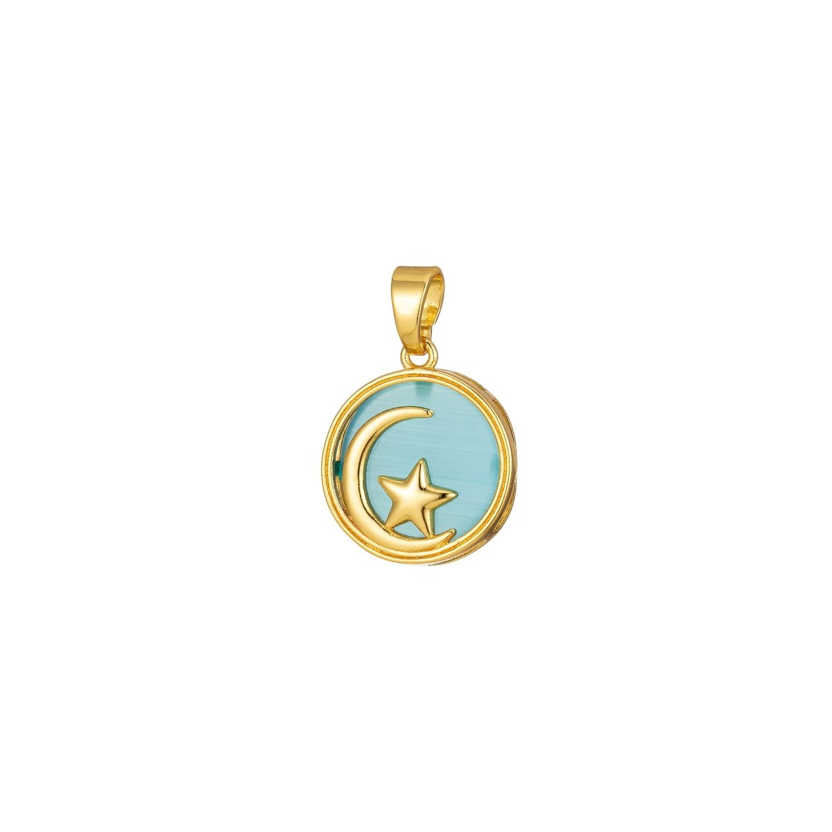 Celestial Pendant Crescent Moon Star Dainty Charm J-301~J-305 - DLUXCA