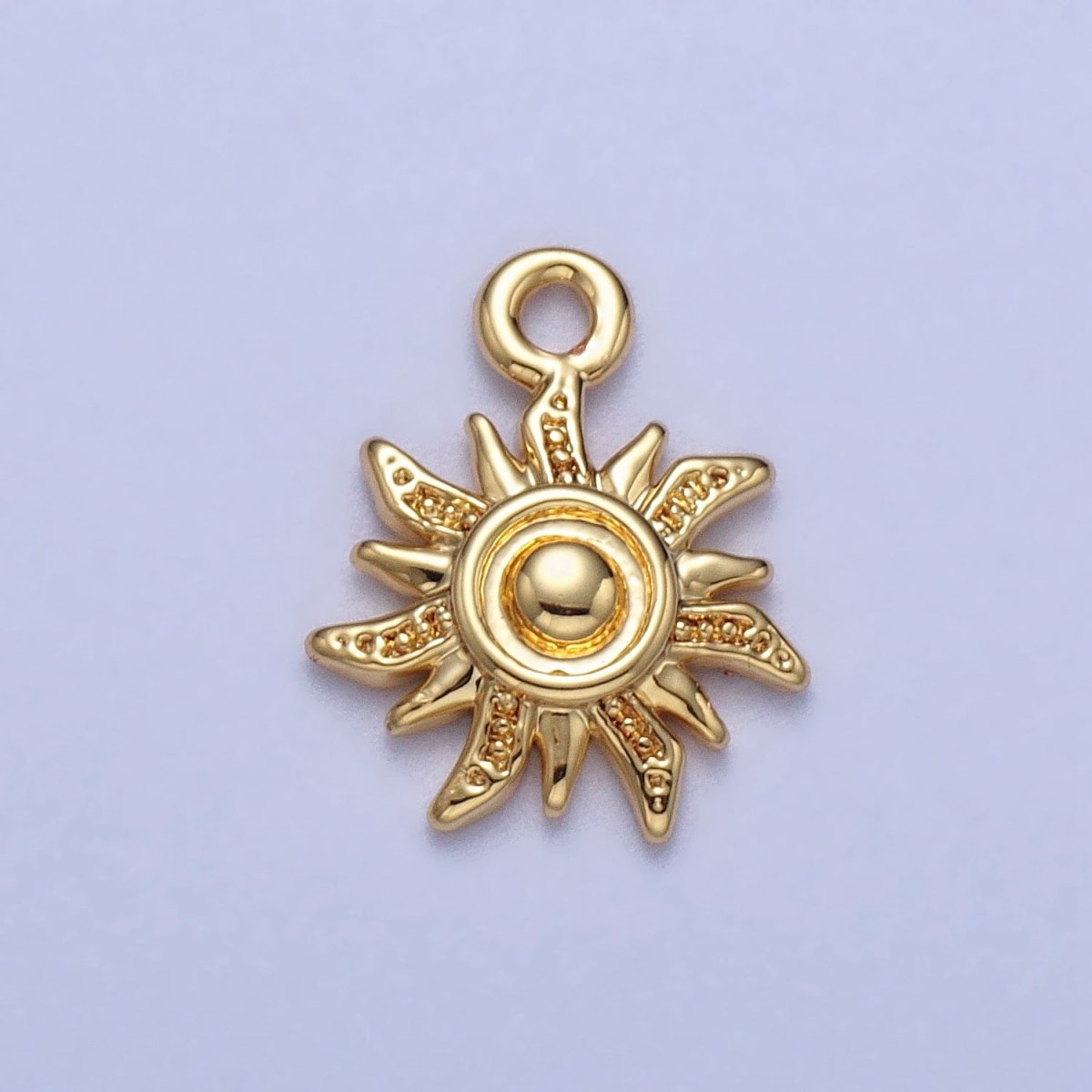 Celestial Textured Bohemian Yogi Sun Charm in Gold & Silver | AC-030 AC-031 - DLUXCA