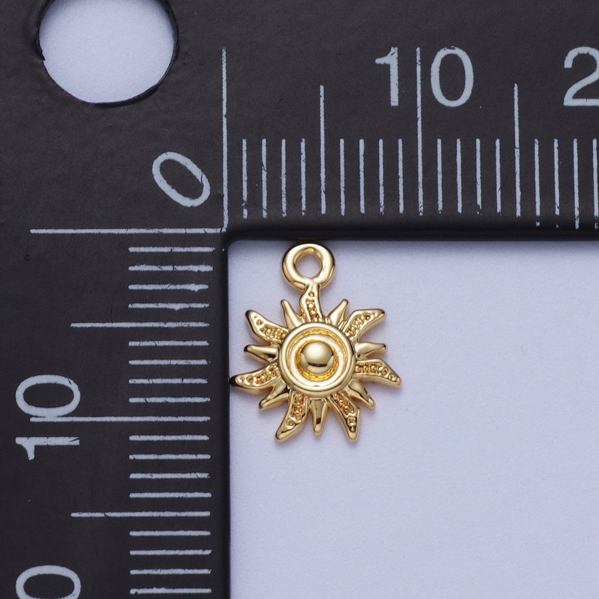 Celestial Textured Bohemian Yogi Sun Charm in Gold & Silver | AC-030 AC-031 - DLUXCA