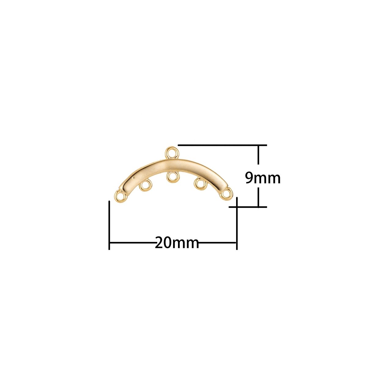 Chandelier Earring Components Chandelier Earring Findings in Gold Filled with 5 Dangle Holes for Charms Tassel Hypoallergenic L-569 Z-398 - DLUXCA