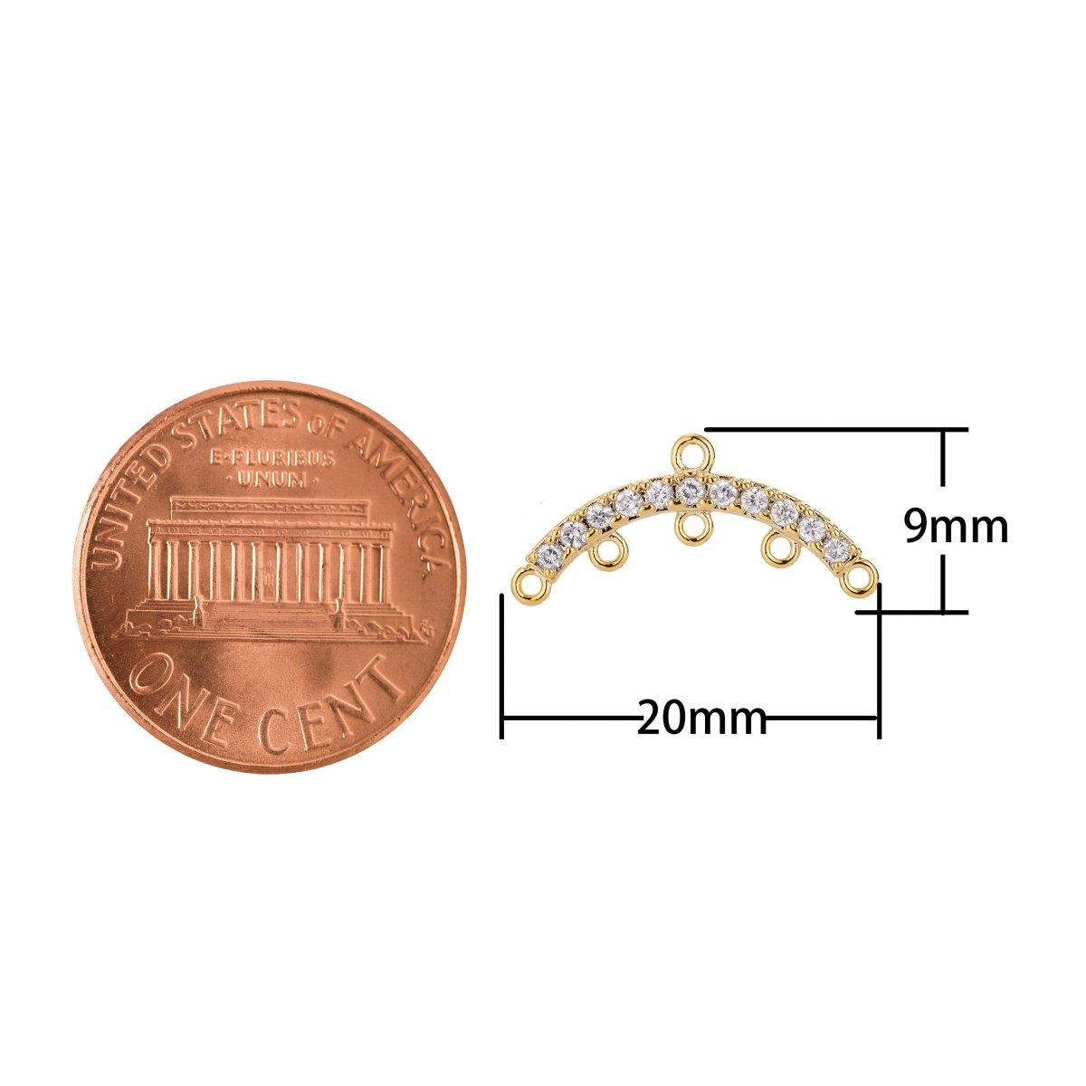 Chandelier Earring Components Chandelier Earring Findings in Gold Filled with 5 Dangle Holes for Charms Tassel Hypoallergenic L-569 Z-398 - DLUXCA