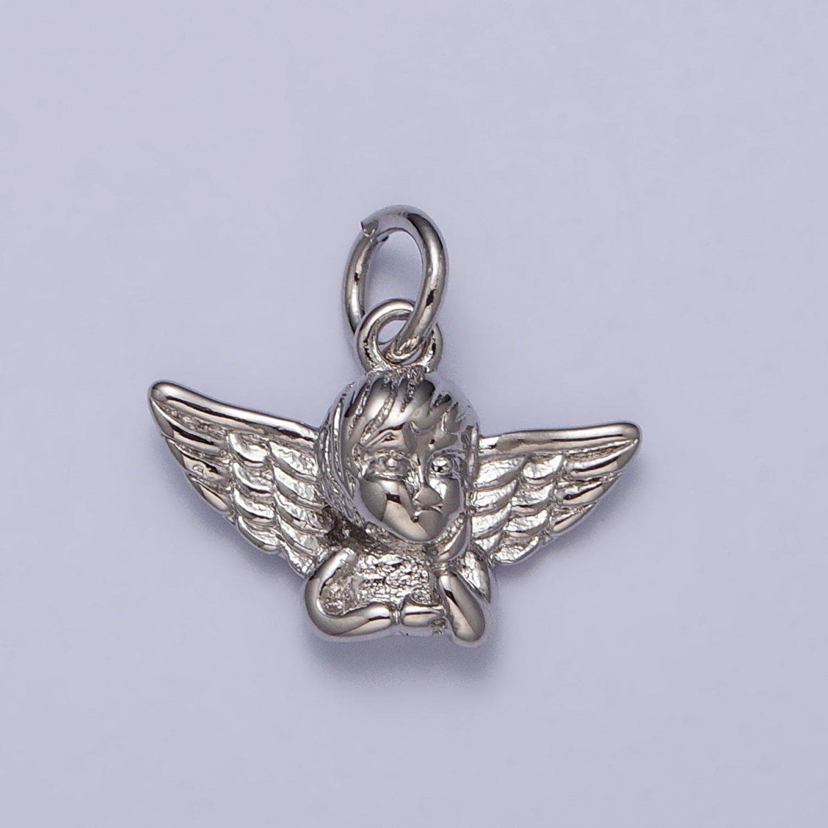 Cherub Baby Angel Valentine Puffed Add-On Charm in Gold & Silver | AC316 AC317 - DLUXCA