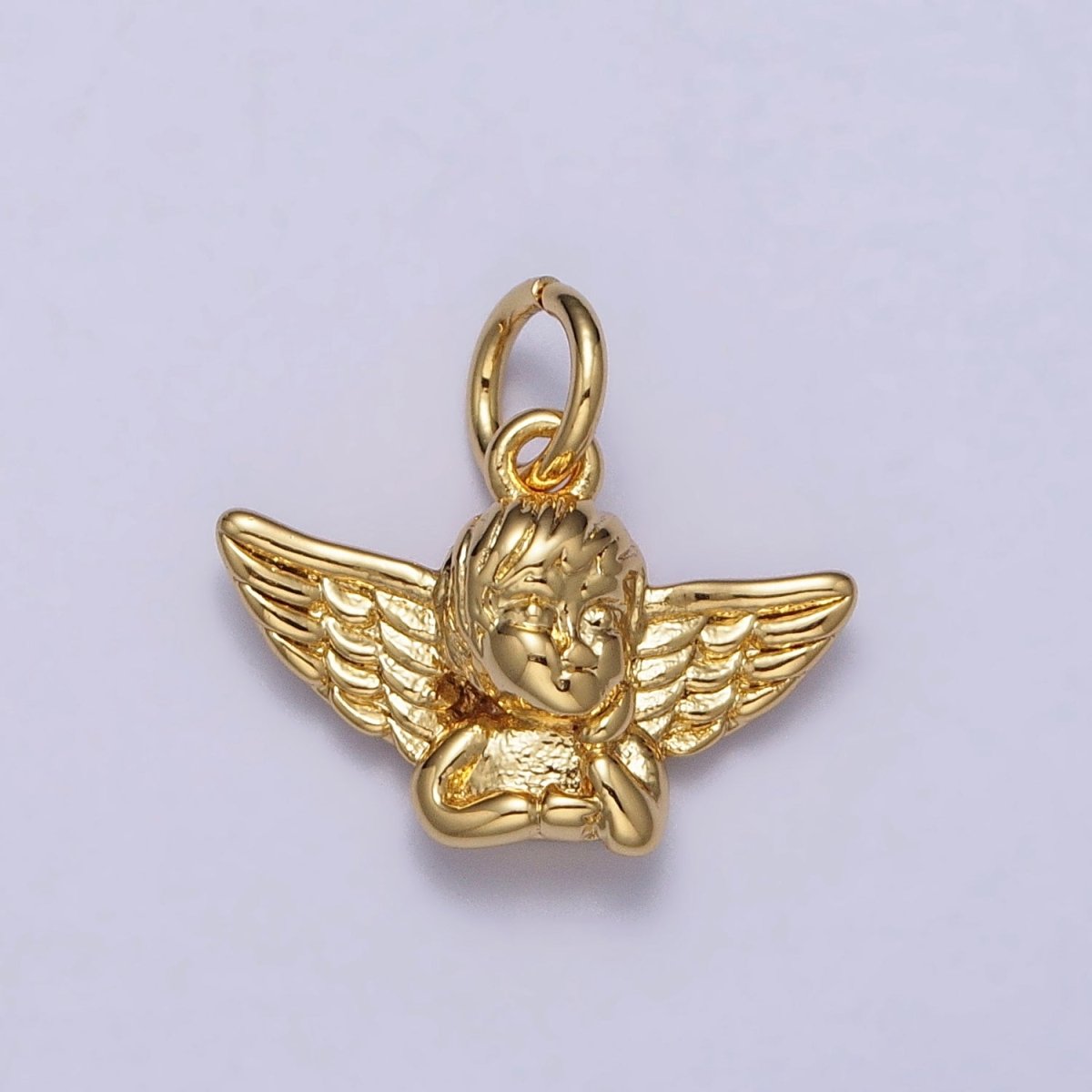 Cherub Baby Angel Valentine Puffed Add-On Charm in Gold & Silver | AC316 AC317 - DLUXCA