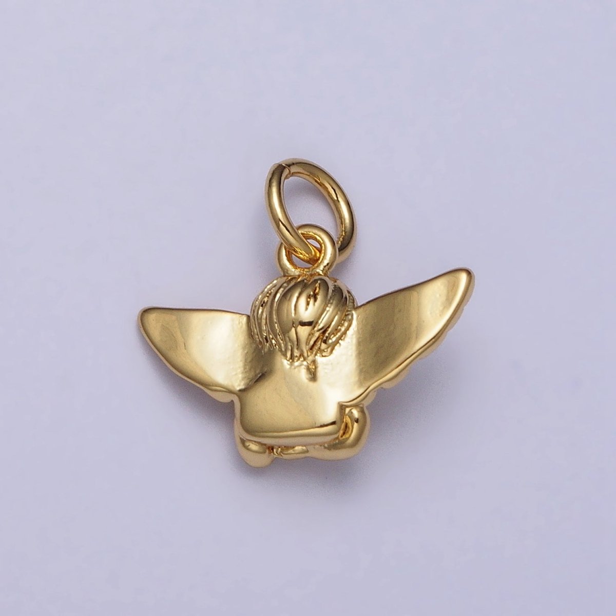Cherub Baby Angel Valentine Puffed Add-On Charm in Gold & Silver | AC316 AC317 - DLUXCA