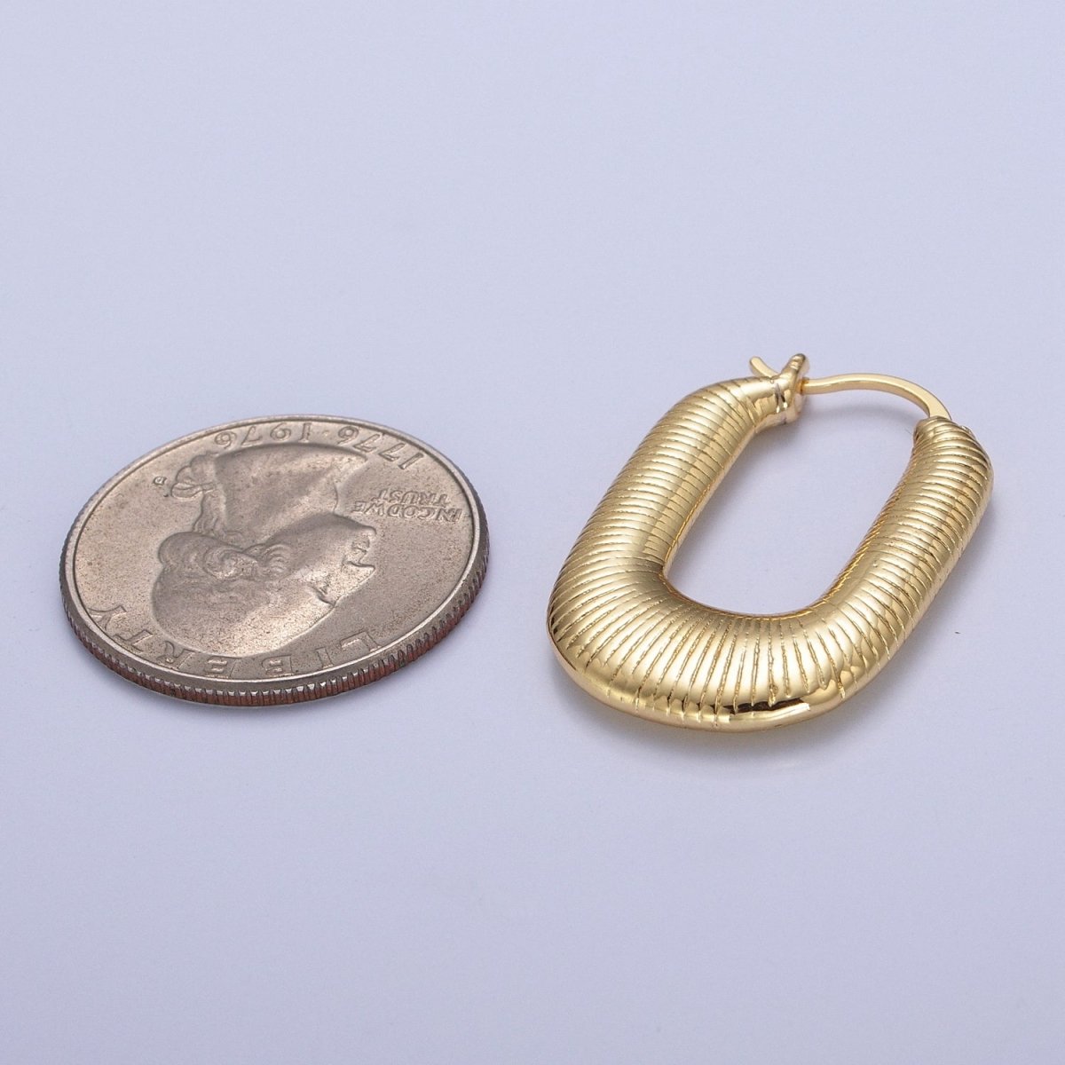 Chunky Bohemian Hoop Earring Gold Braided Hoop T-413 - DLUXCA