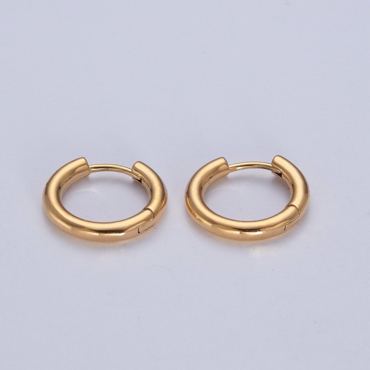 Chunky Gold Classic Huggie Minimalist Hoops | P-332 P-333 P-334 P-335 P-336 - DLUXCA